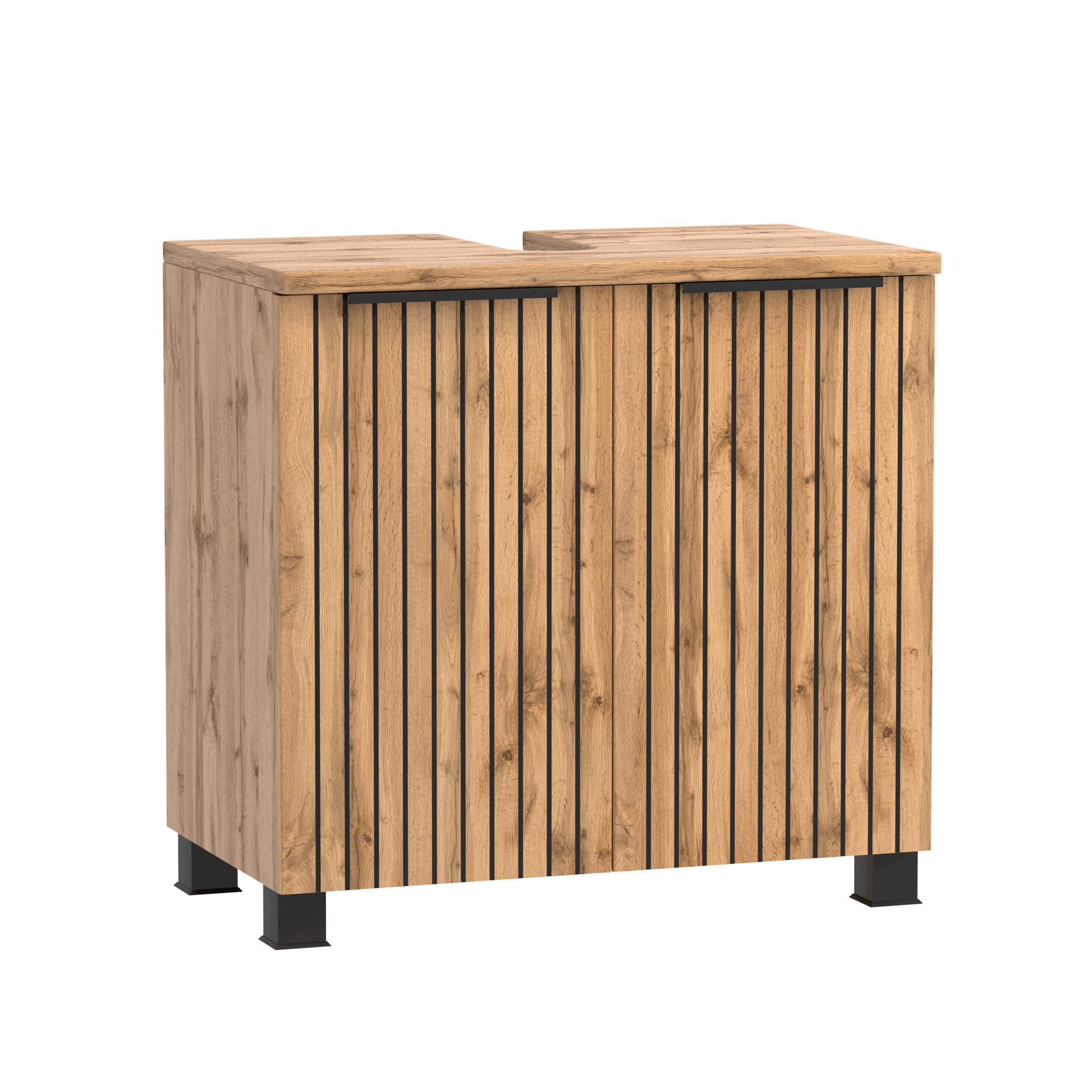 Novofurn Waschbeckenunterschrank LINUS Eichefarben 54*60*35