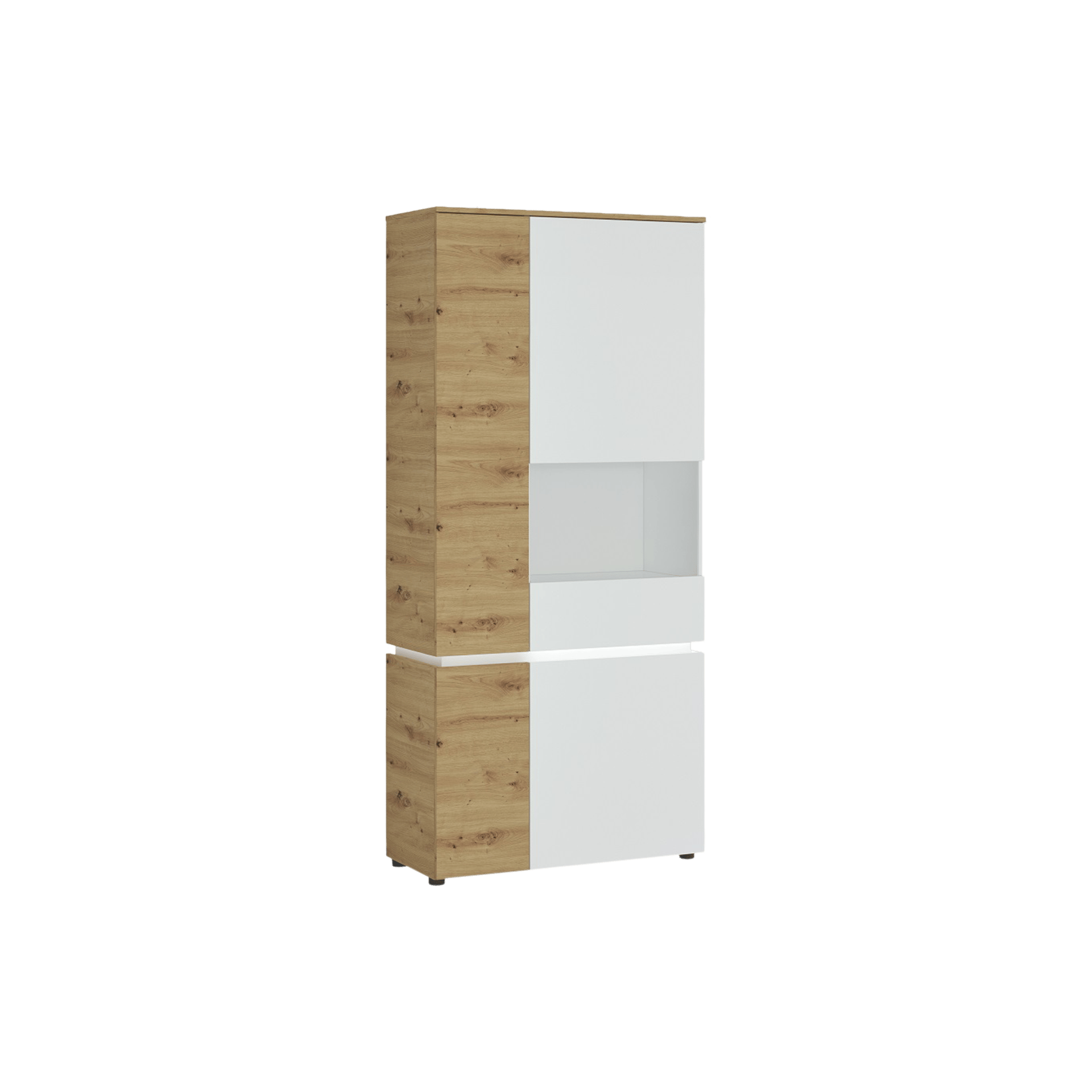 Novofurn Vitrine Lucienne Eichefarben 40*90.4*199 Novofurn Vitrine Lucienne Eichefarben 40*90.4*199