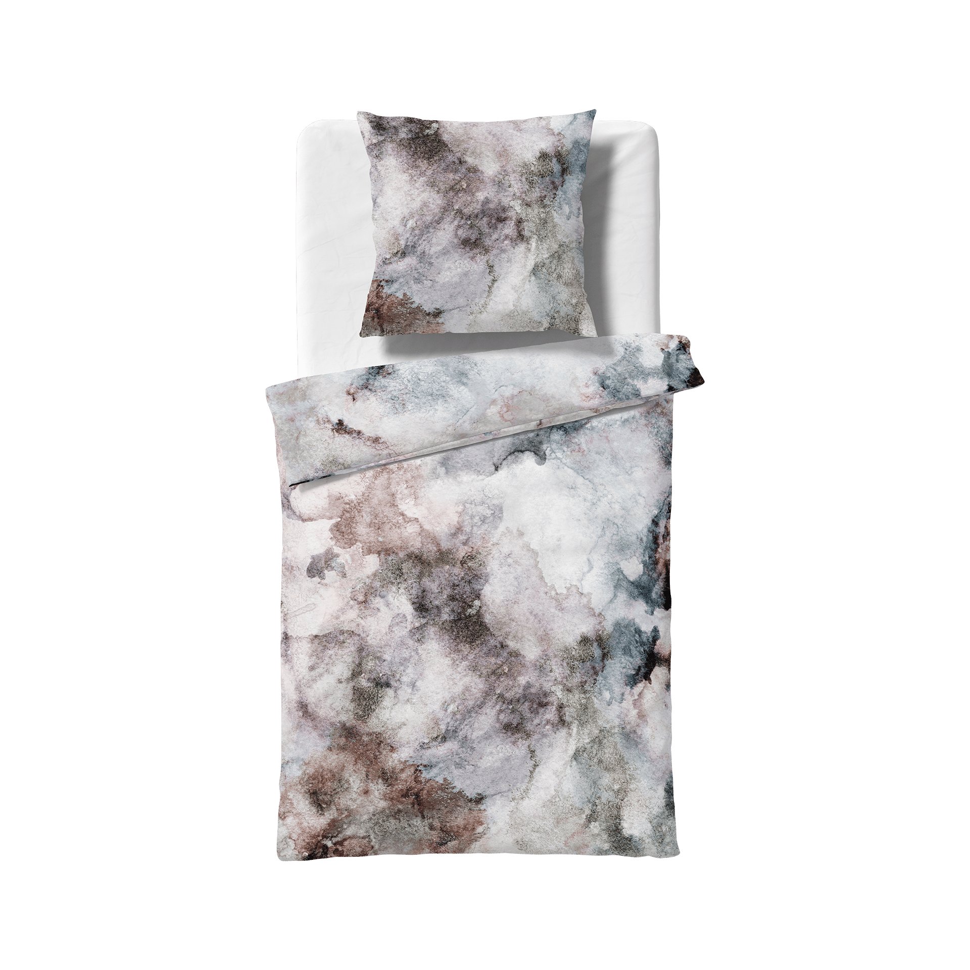 Satin Bettwäsche Bed Art S Grau 135x200cm Satin Bettwäsche Bed Art S Grau 135x200cm