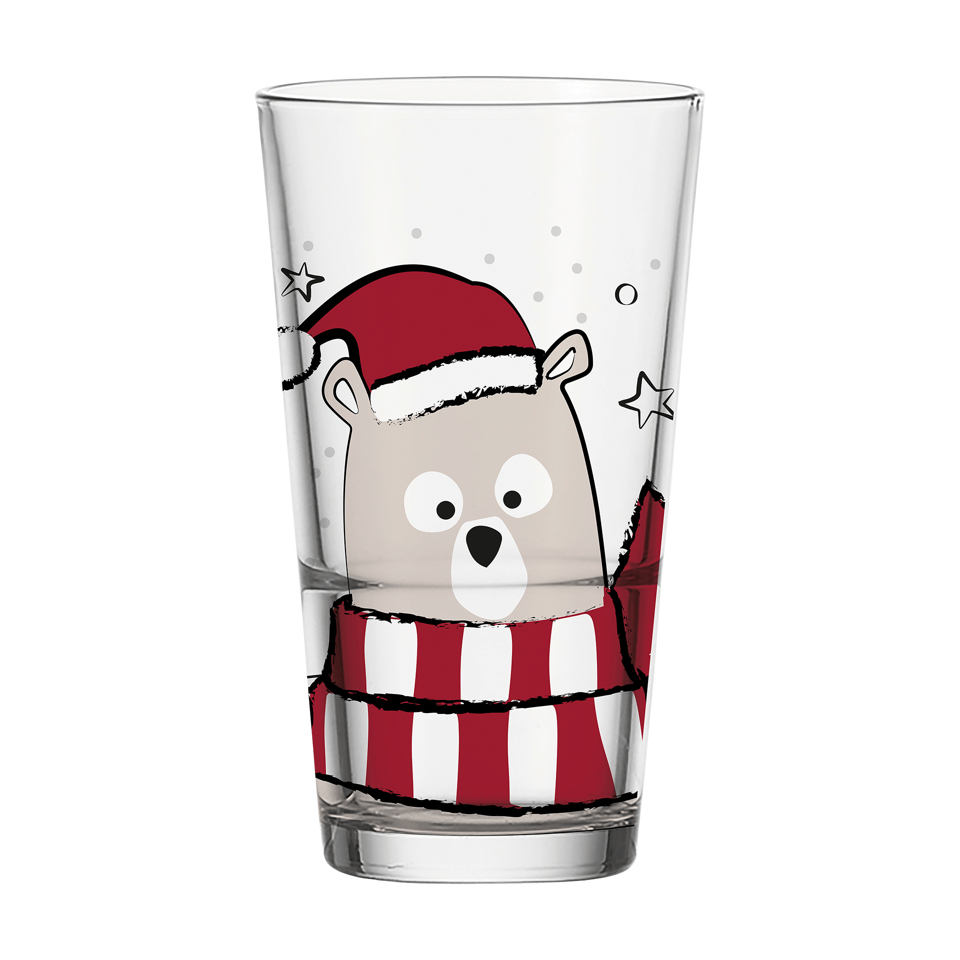 Longdrinkglas Eisbär mehrfarbig