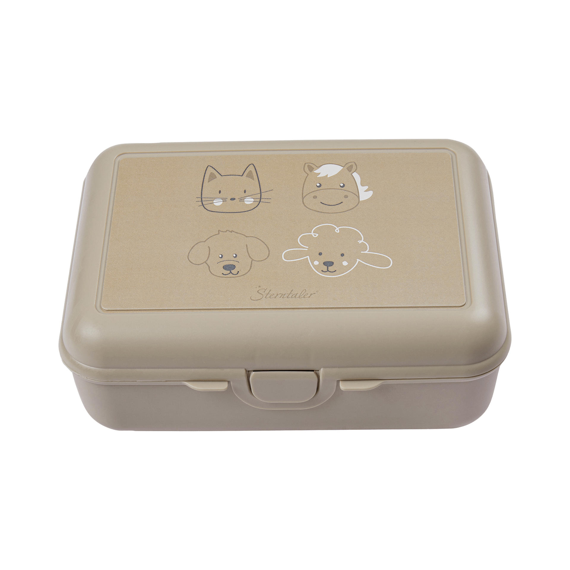 Brotdose Bauernhof beige