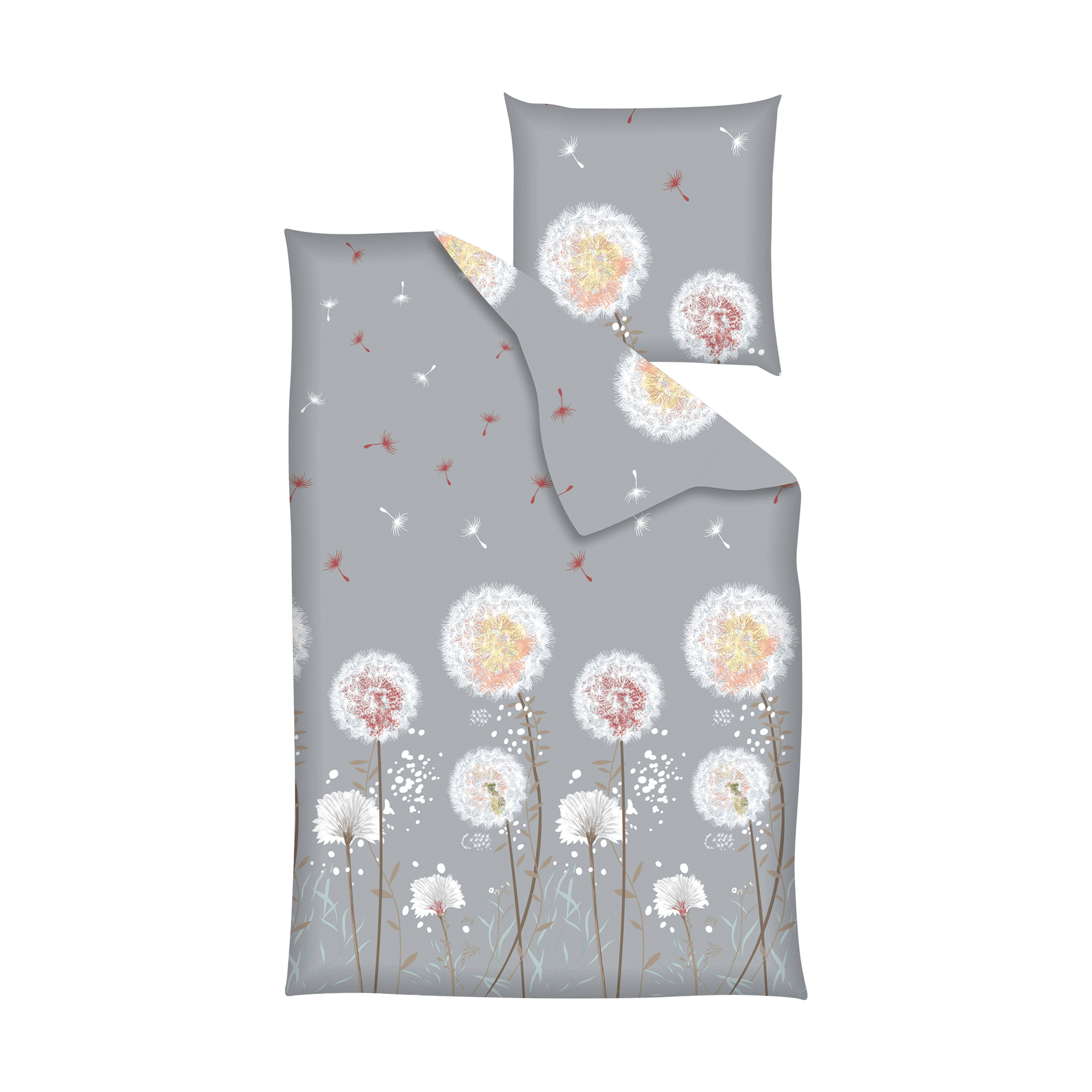 Renforce Bettwäsche Pusteblumen Grey 200x200cm