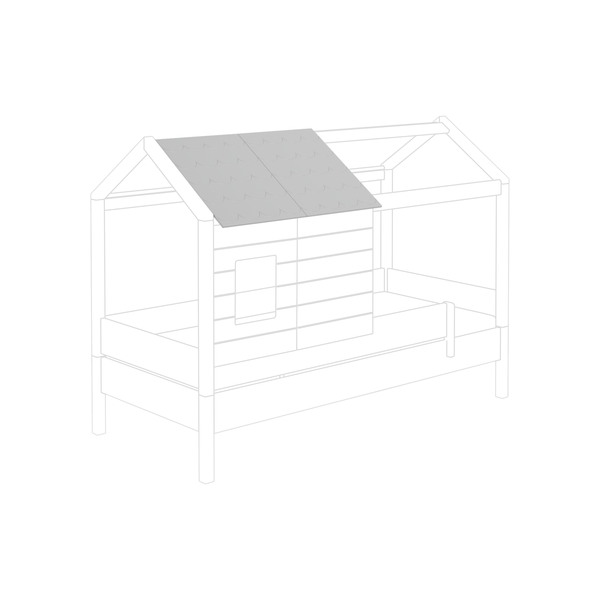 Paidi Vorhang-Set Tiny House Decke Kieselgrau