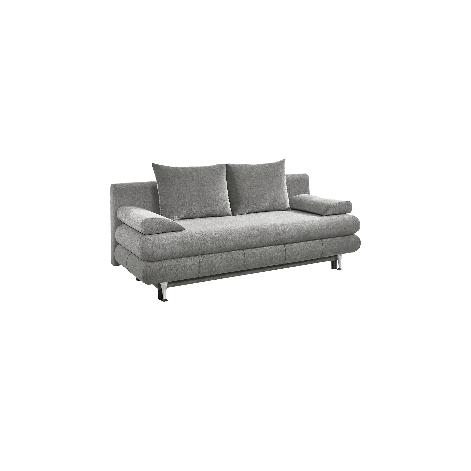 Schlafsofa Bente Bezug Grau Fuß Edelstahl Schlafsofa Bente Bezug Grau Fuß Edelstahl