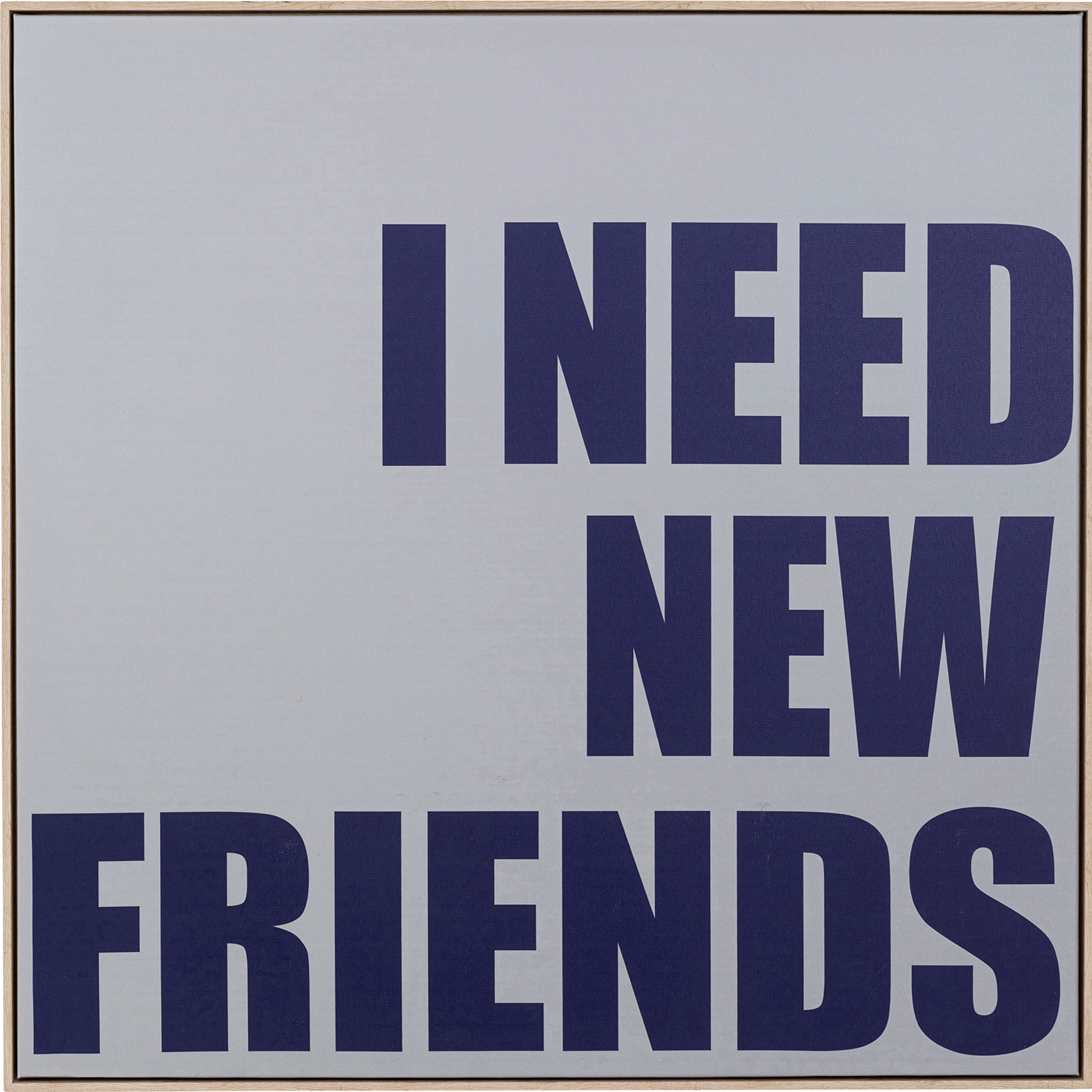 Kare Bild New Friends Grau