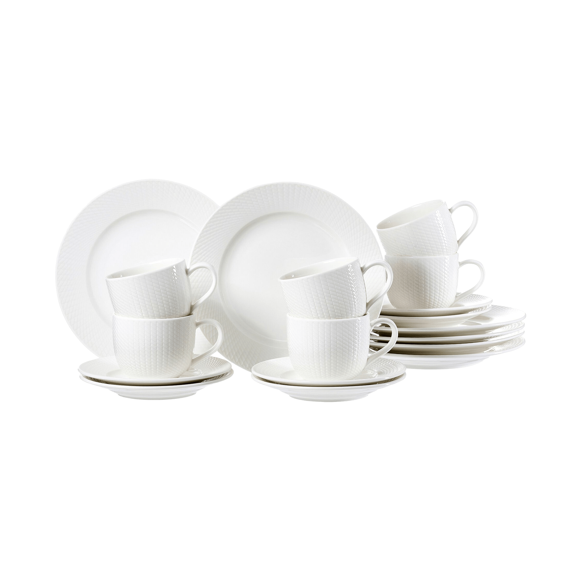 Kaffee-Set Saphir 18-teilig weiß