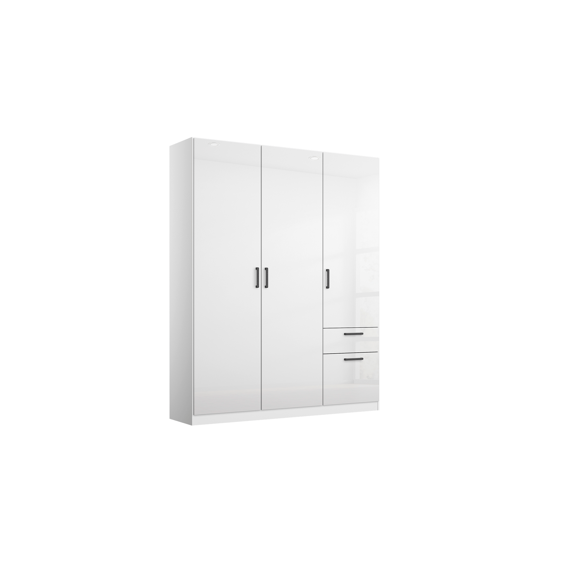 Drehtürenschrank Multiform 3-türig Weiß 54*136*197 Drehtürenschrank Multiform 3-türig Weiß 54*136*197