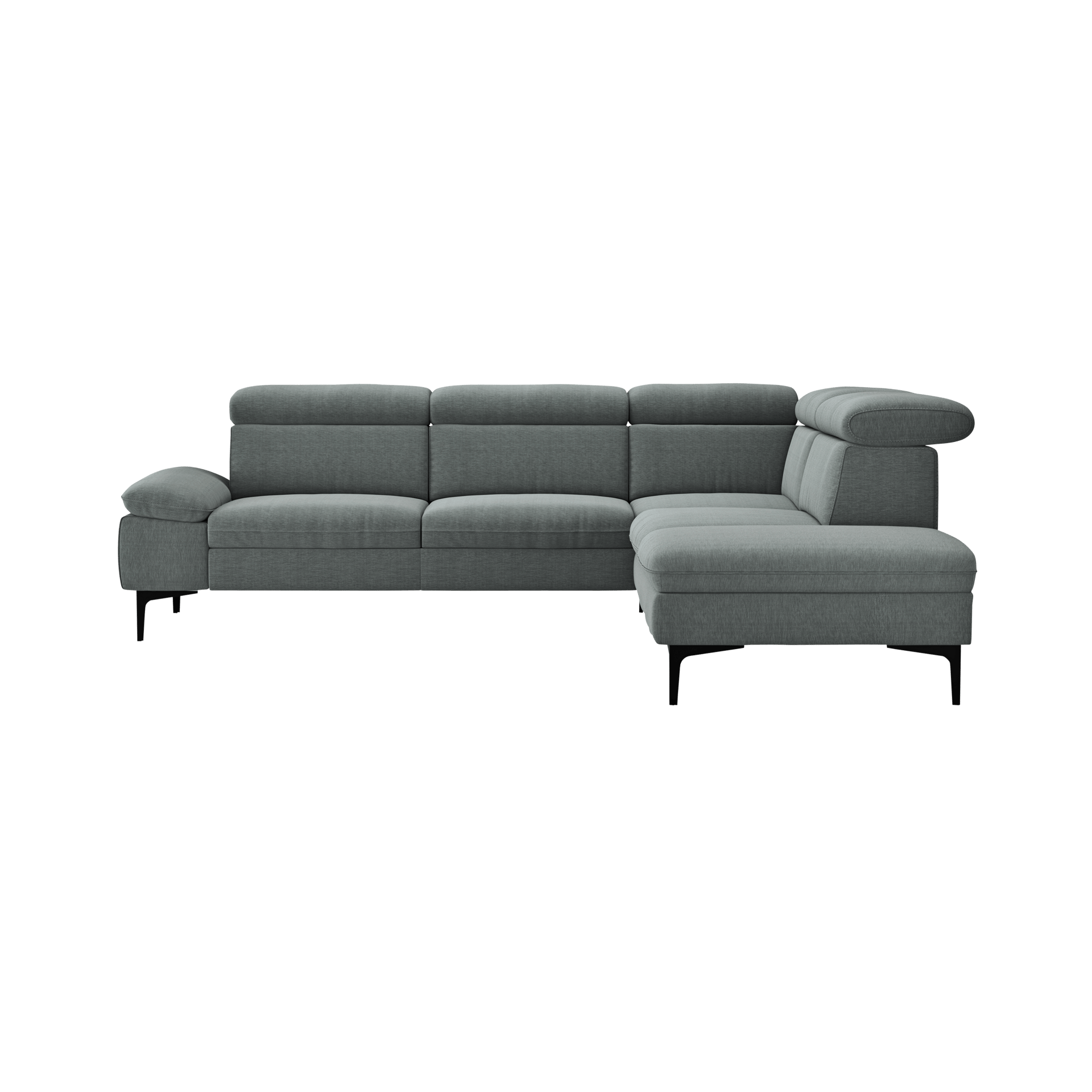 Global wohnen Ecksofa Felipa Plumb Rücken echt, Kopfteilverstellung Global wohnen Ecksofa Felipa Plumb Rücken echt, Kopfteilverstellung