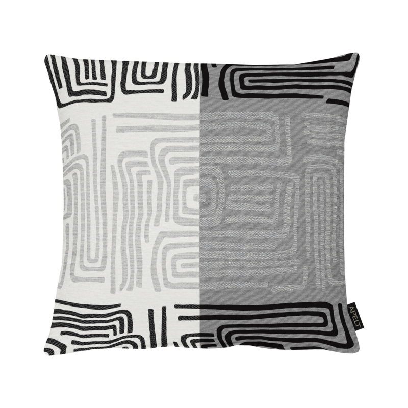 Kissen Mino Schwarz/Weiß 48x48cm Kissen Mino Schwarz/Weiß 48x48cm