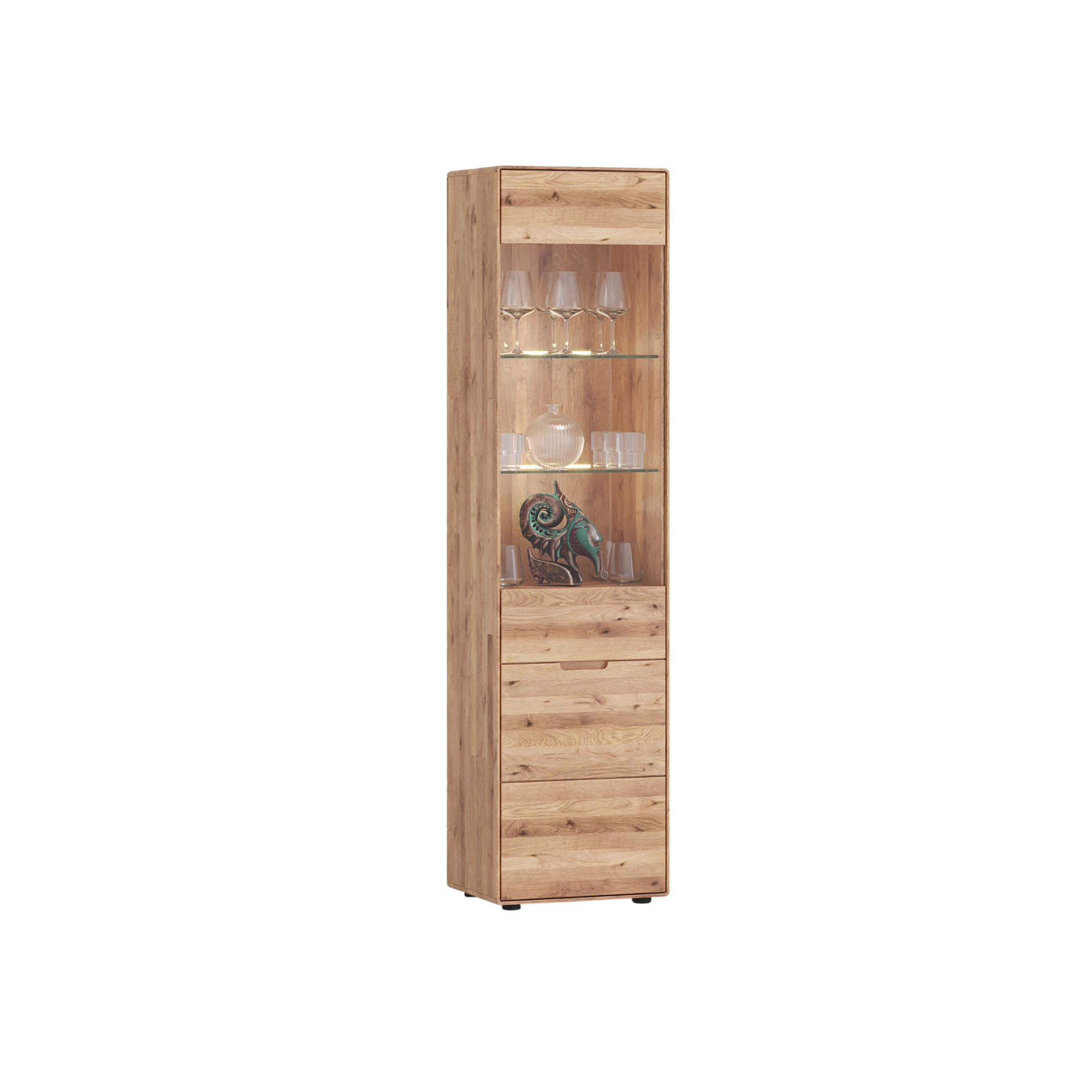 Vitrine Newcastle Eichefarben