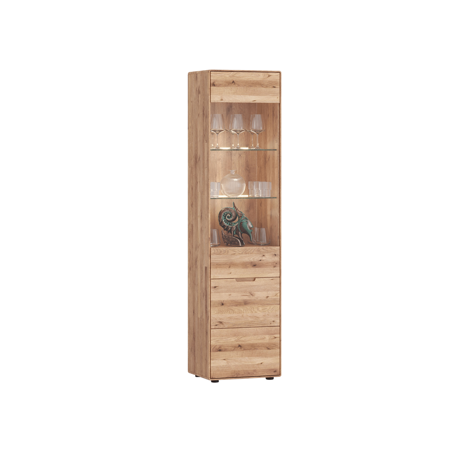 Vitrine Newcastle Eichefarben