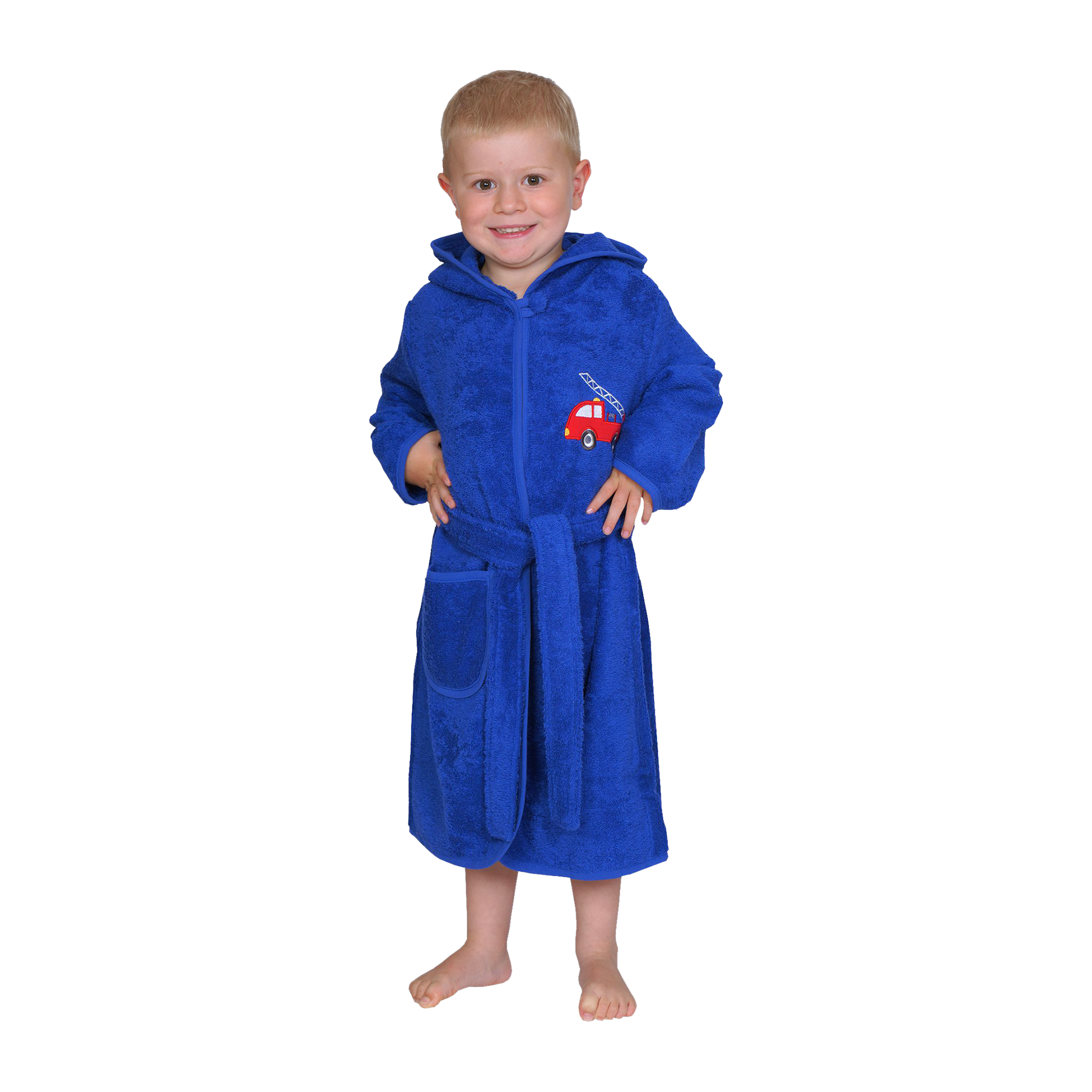 Bademantel Feuerwehr Gr.110/116 royalblau