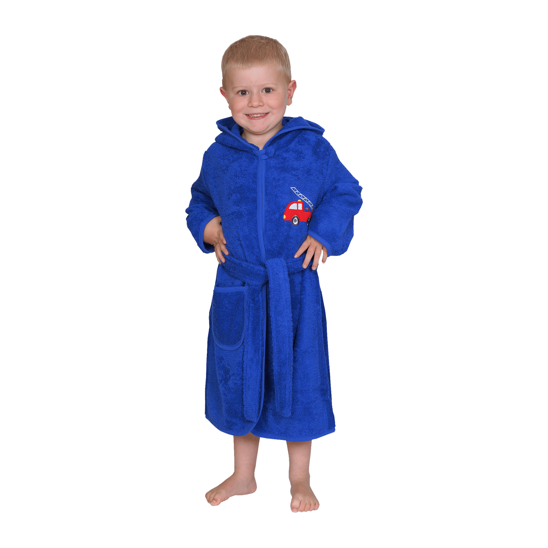 Bademantel Feuerwehr Gr.110/116 royalblau