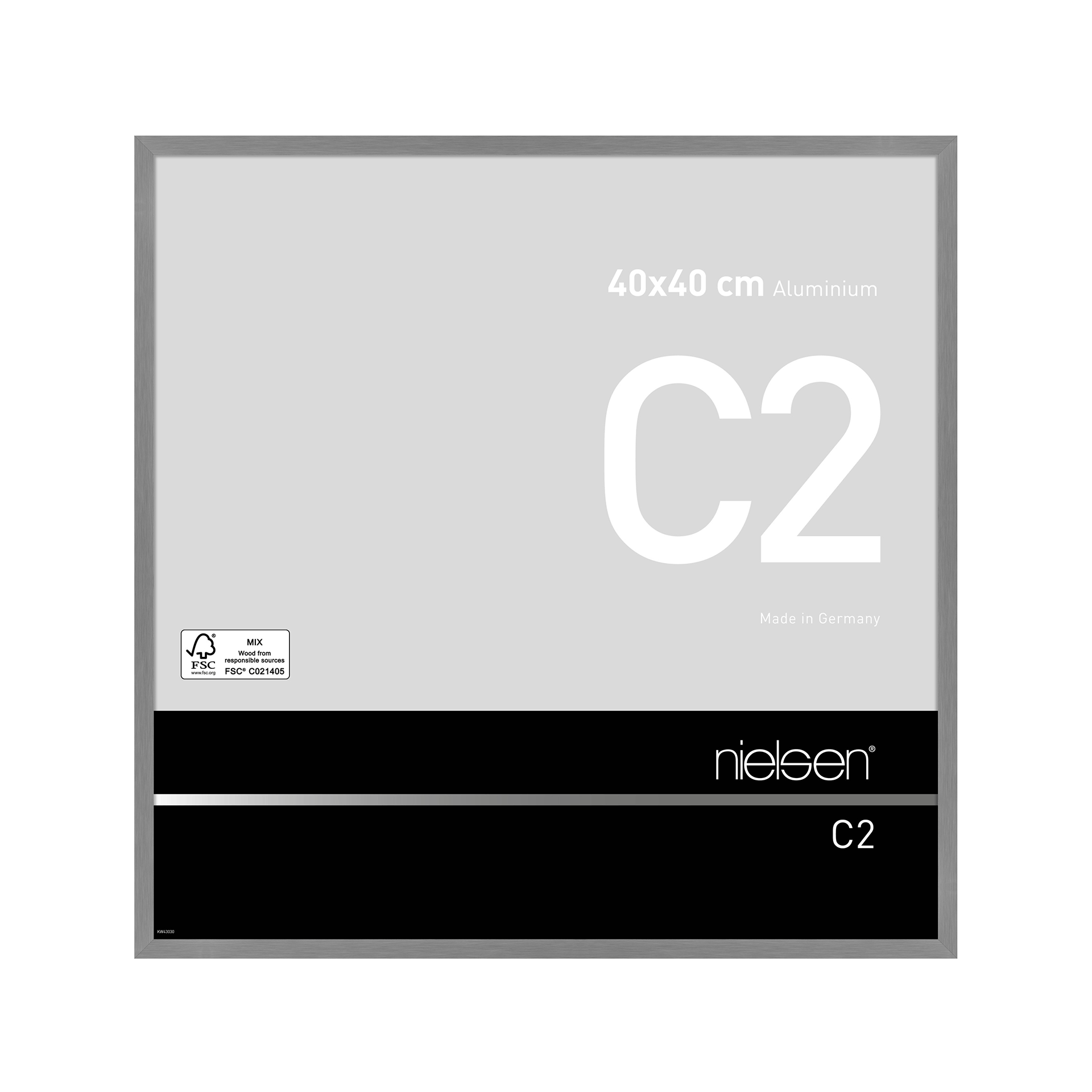 Bilderrahmen C2 Eloxal schwarz glanz Bilderrahmen C2 Eloxal schwarz glanz