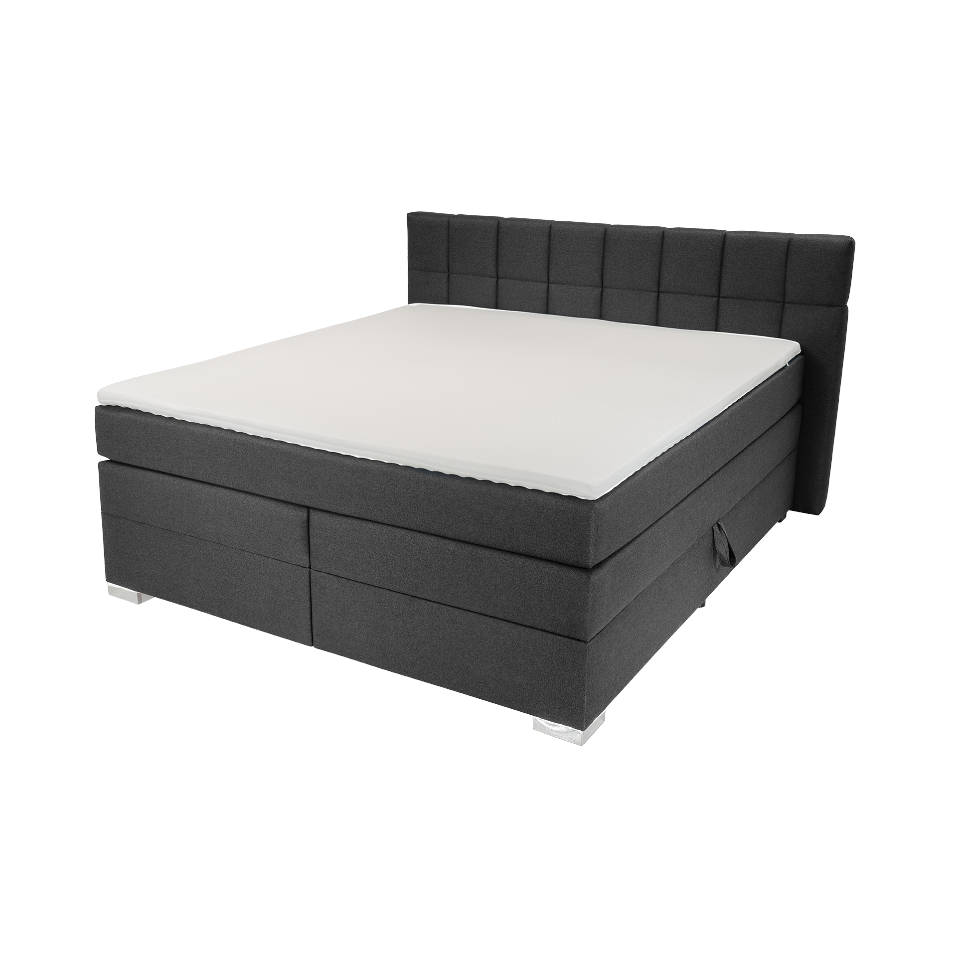 Boxspringbett Top inklusive Topper Anthrazit 180x200 cm