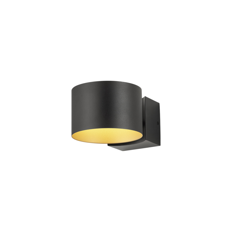 Wandleuchte LOOP Gold Schwarz
