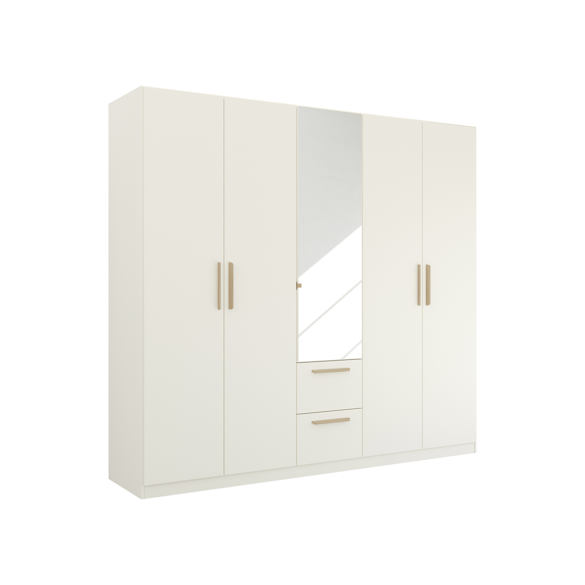 Drehtürenschrank Skandi 5-türig Weiß 54*226*210 Drehtürenschrank Skandi 5-türig Weiß 54*226*210