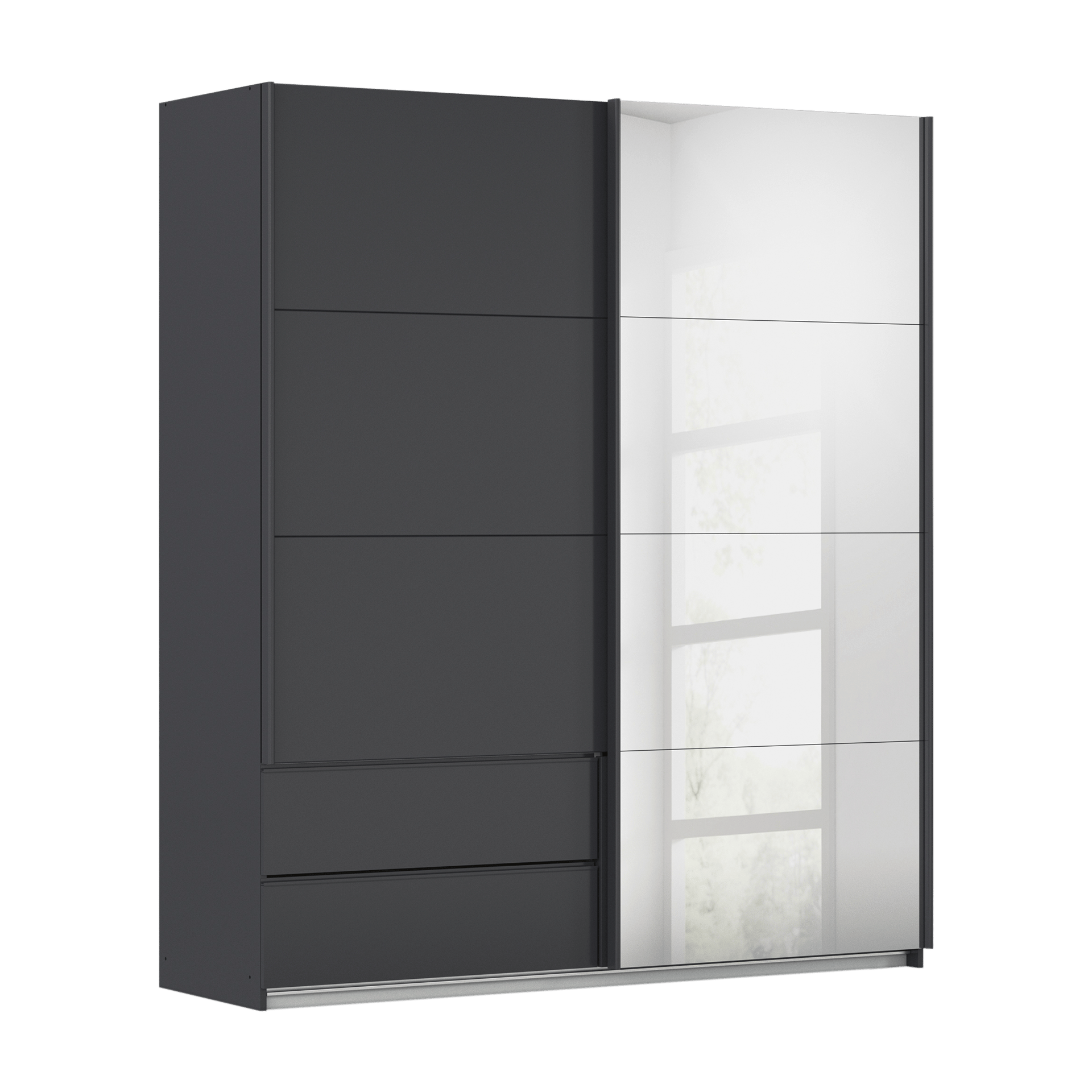 Schwebetürenschrank Elsa Grau 62*181*210