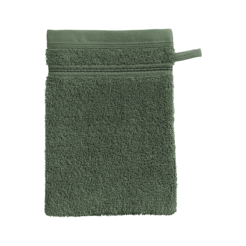 Casea Waschhandschuh Casea Alicante Waldgrün 15x21cm