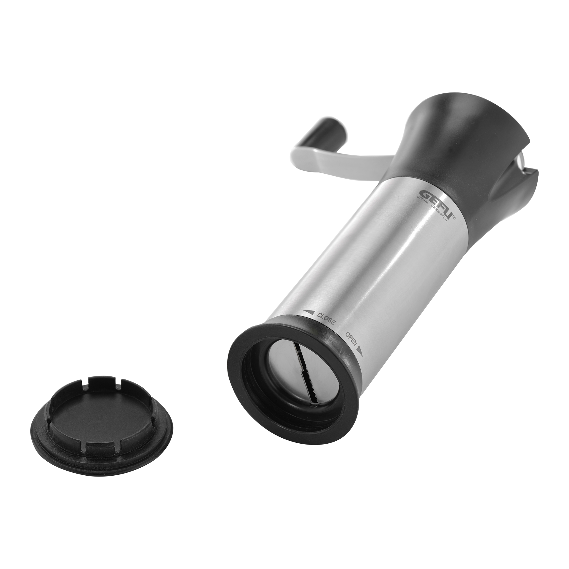 Gefu Muskatmühle Moscata Schwarz-Silber