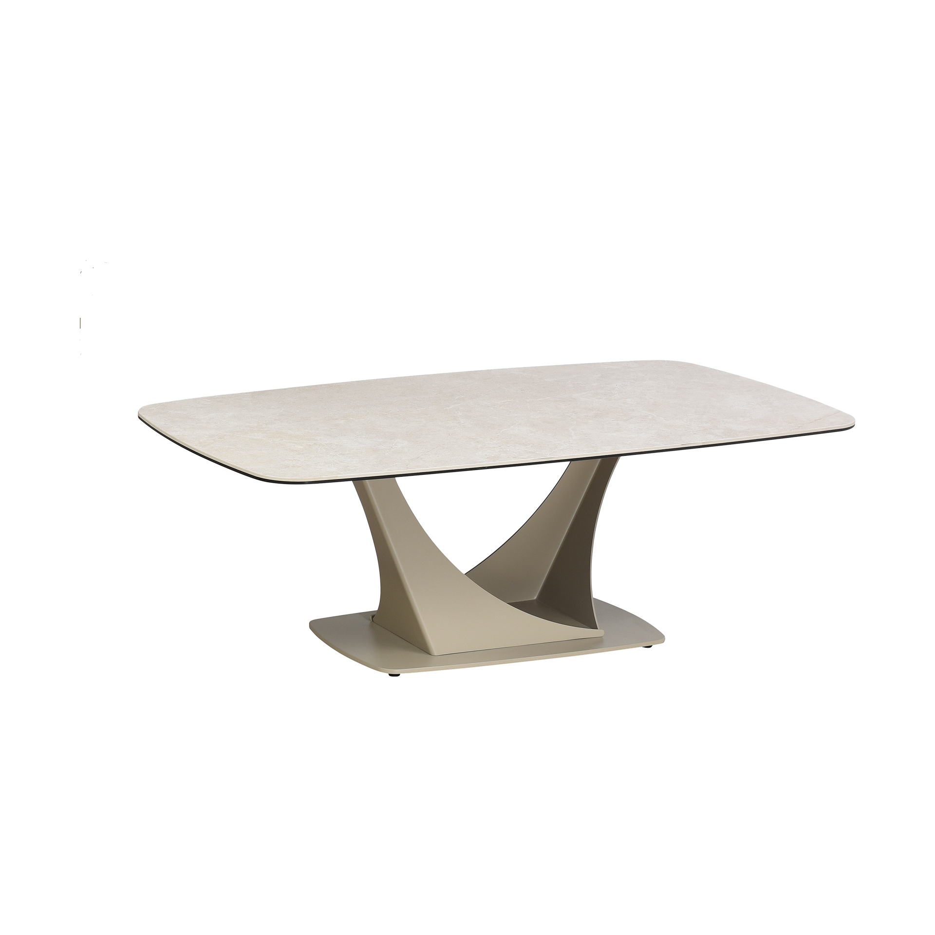 Couchtisch Blake Tischplatte Beige Gestell Beige 120*60*42