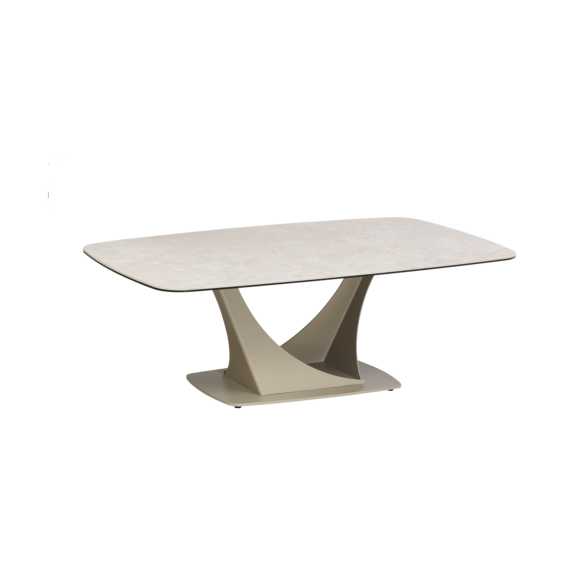 Couchtisch Blake Tischplatte Beige, Gestell Beige 120*60*42