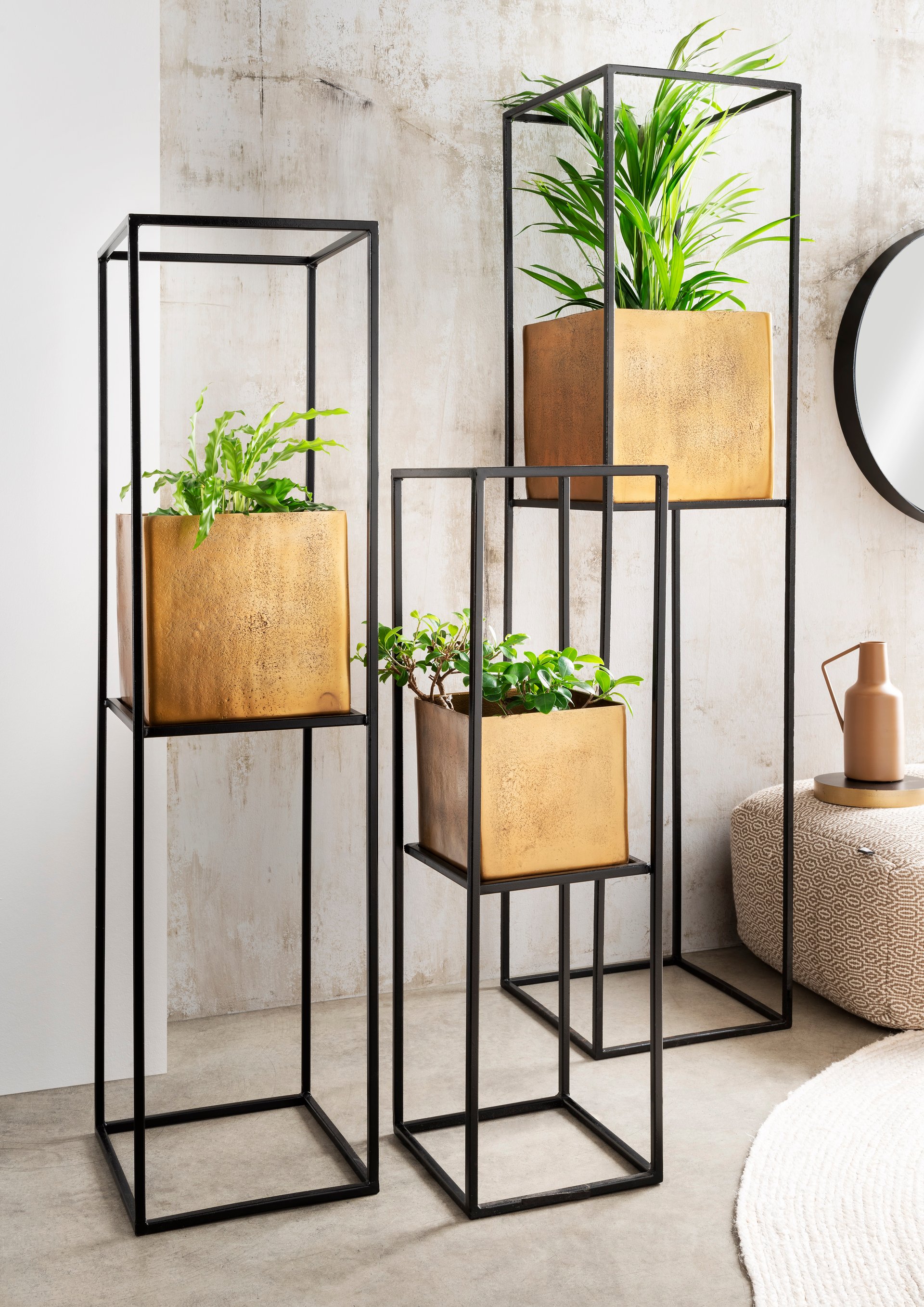 Beistelltisch Plant1 Gold 37*37*150