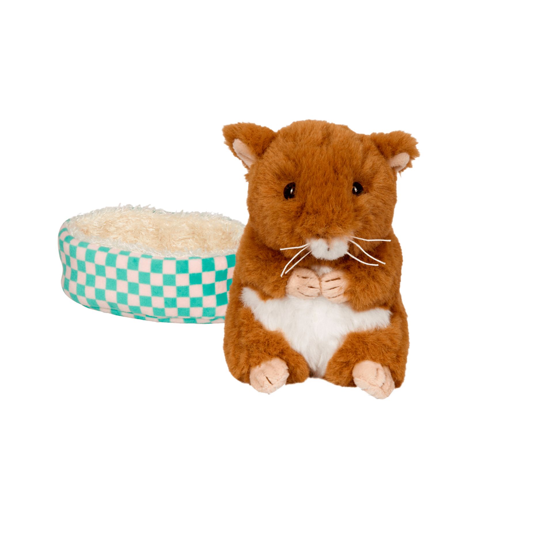 Plüschtier Goldhamster Ted im Korb Mehrfarbig