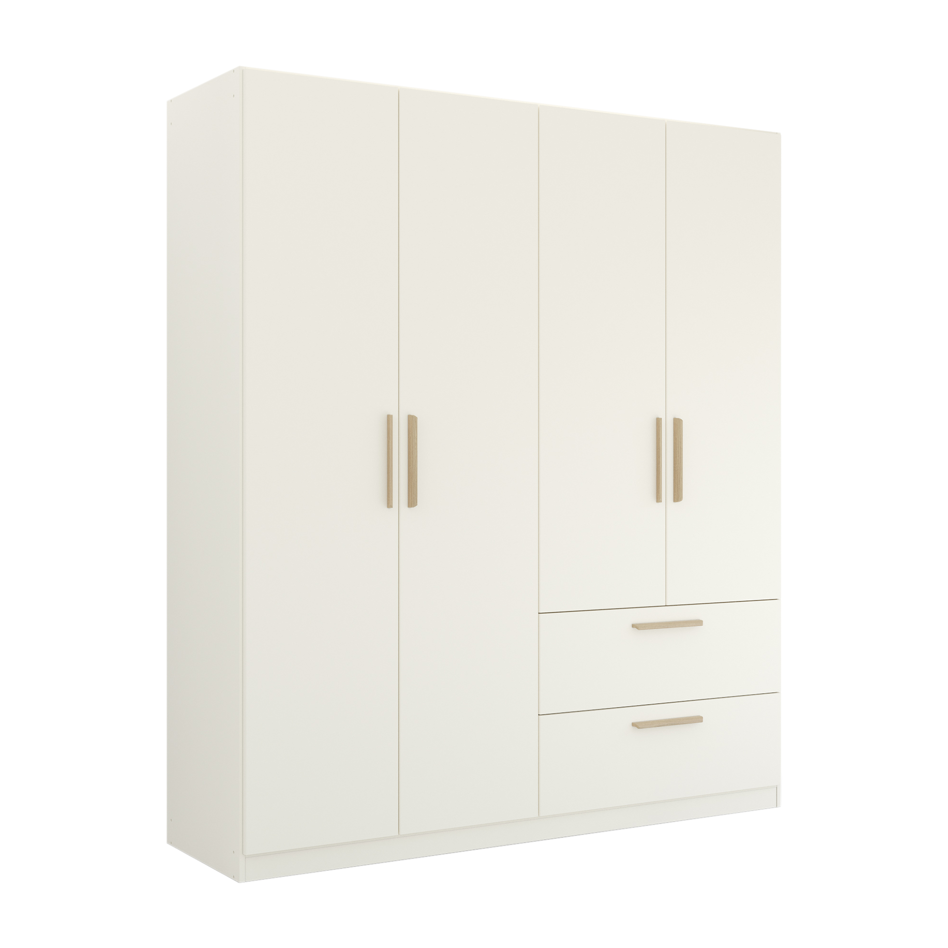 Drehtürenschrank Skandi 4-türig Weiß 54*181*210