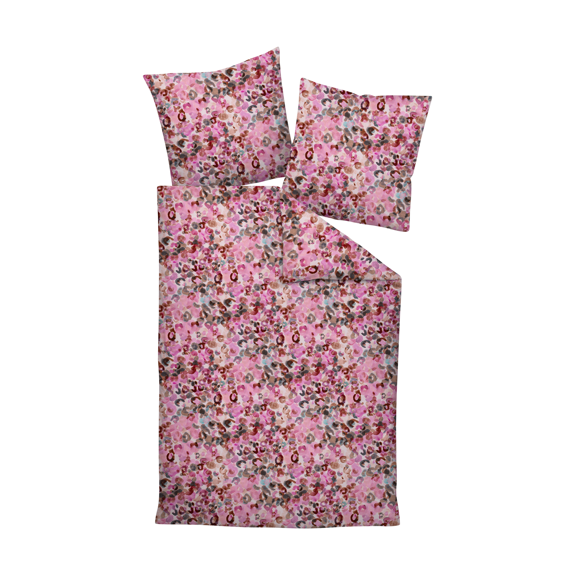 Satin Bettwäsche Modern Art S Rosa-Pink 135x200cm