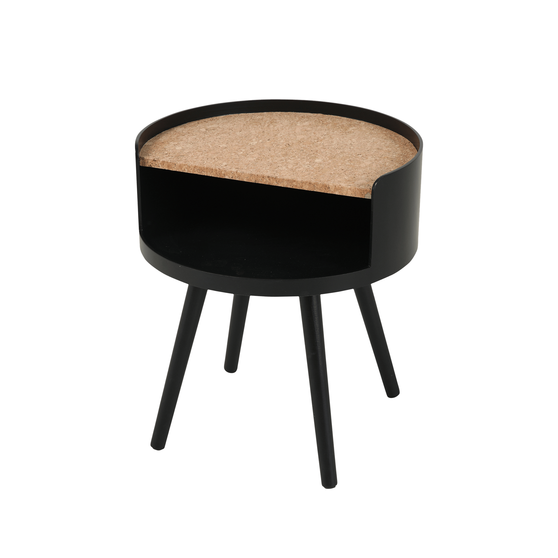 Beistelltisch Cork Schwarz 40*40*46