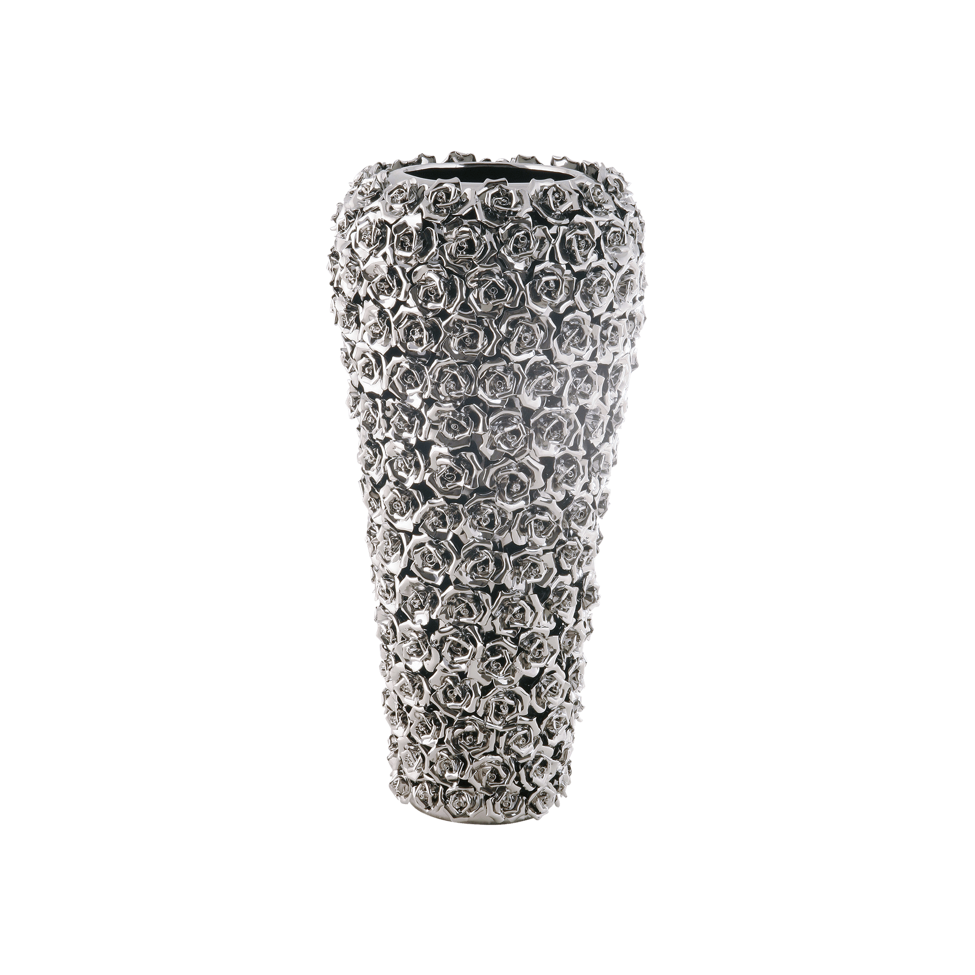 Kare Vase Multi Chrom Big Silber