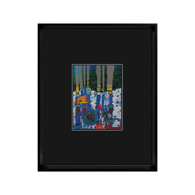 Bild Hundertwasser Schwarz-Bunt