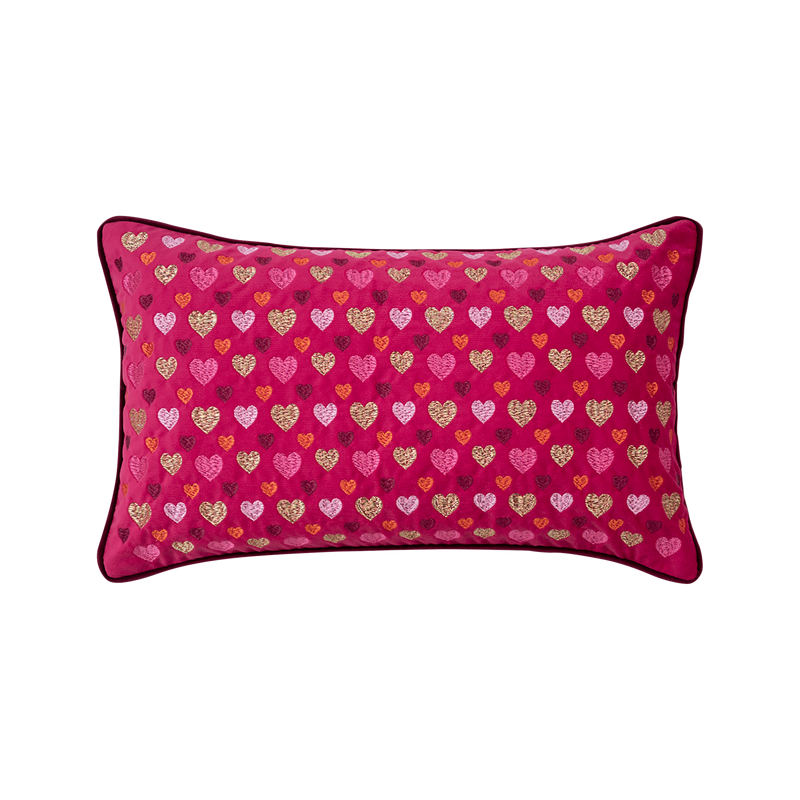 Kissenhülle Hearts Dark Pink 30x50cm Kissenhülle Hearts Dark Pink 30x50cm