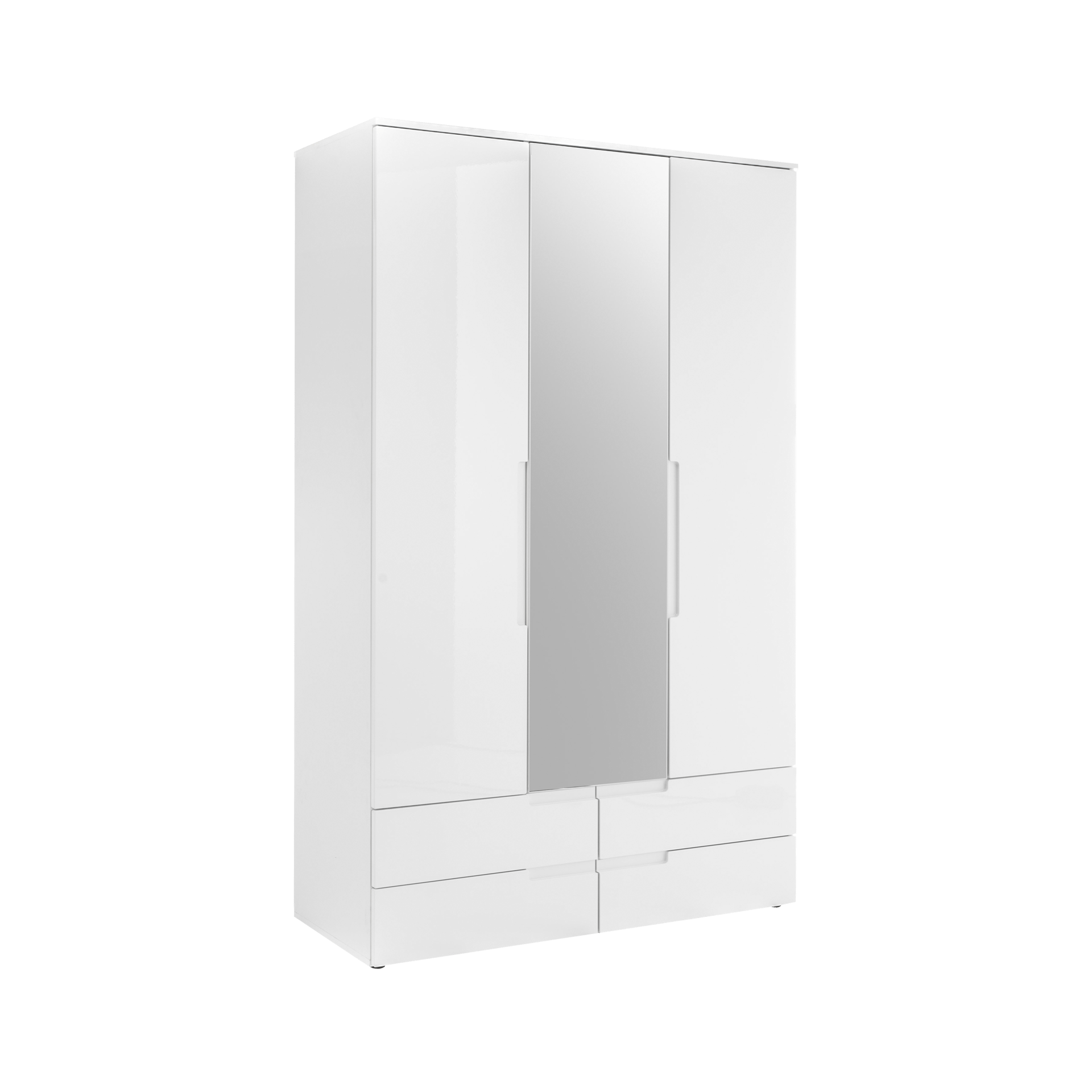 Drehtürenschrank Samoa 3-türig Weiß 57*126*208