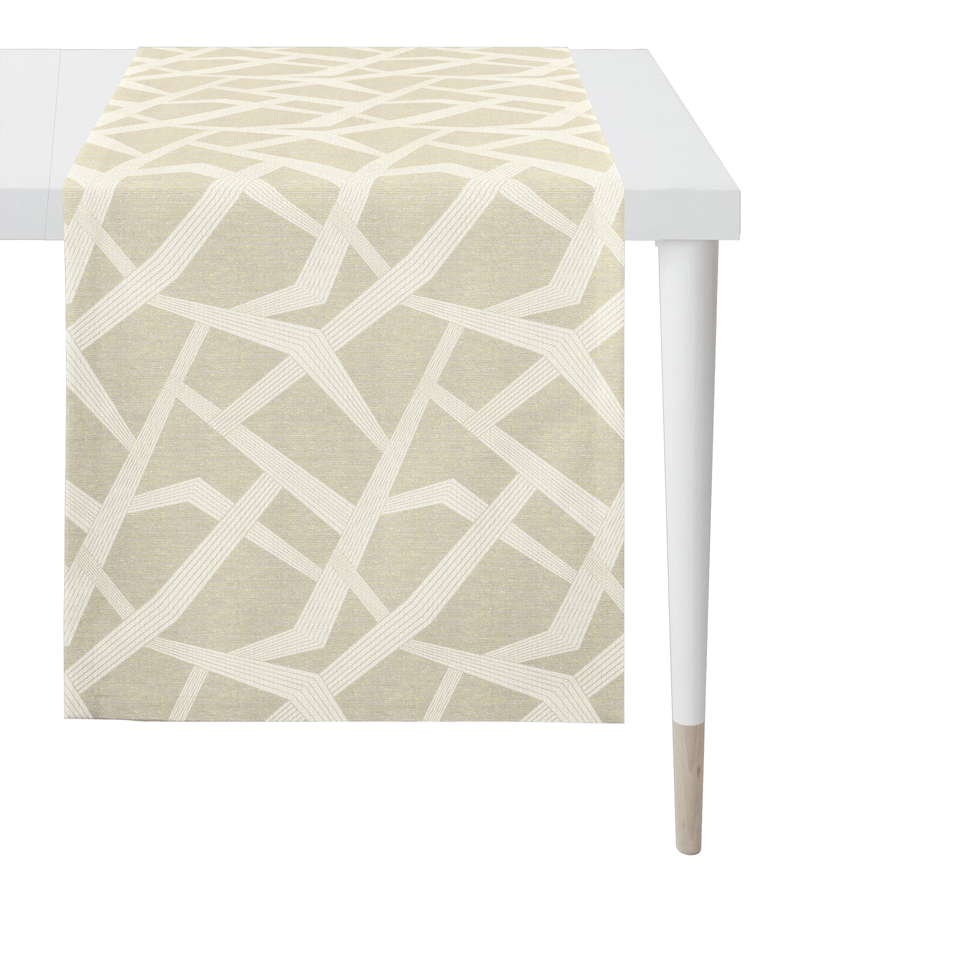 Tischläufer Domino Beige 44x140