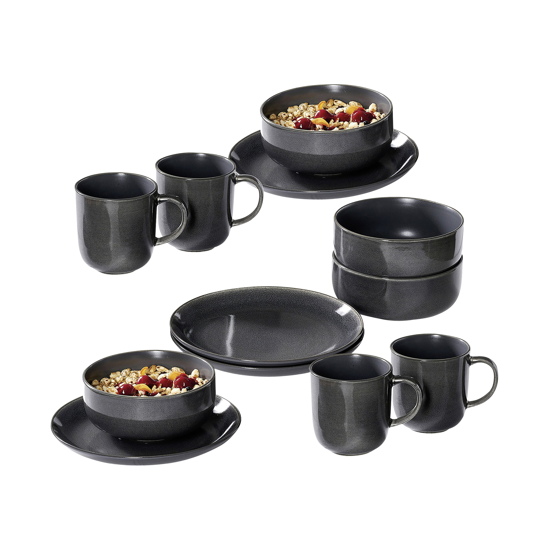 Kaffeeservice Toledo 12-teilig Anthrazit Kaffeeservice Toledo 12-teilig Anthrazit