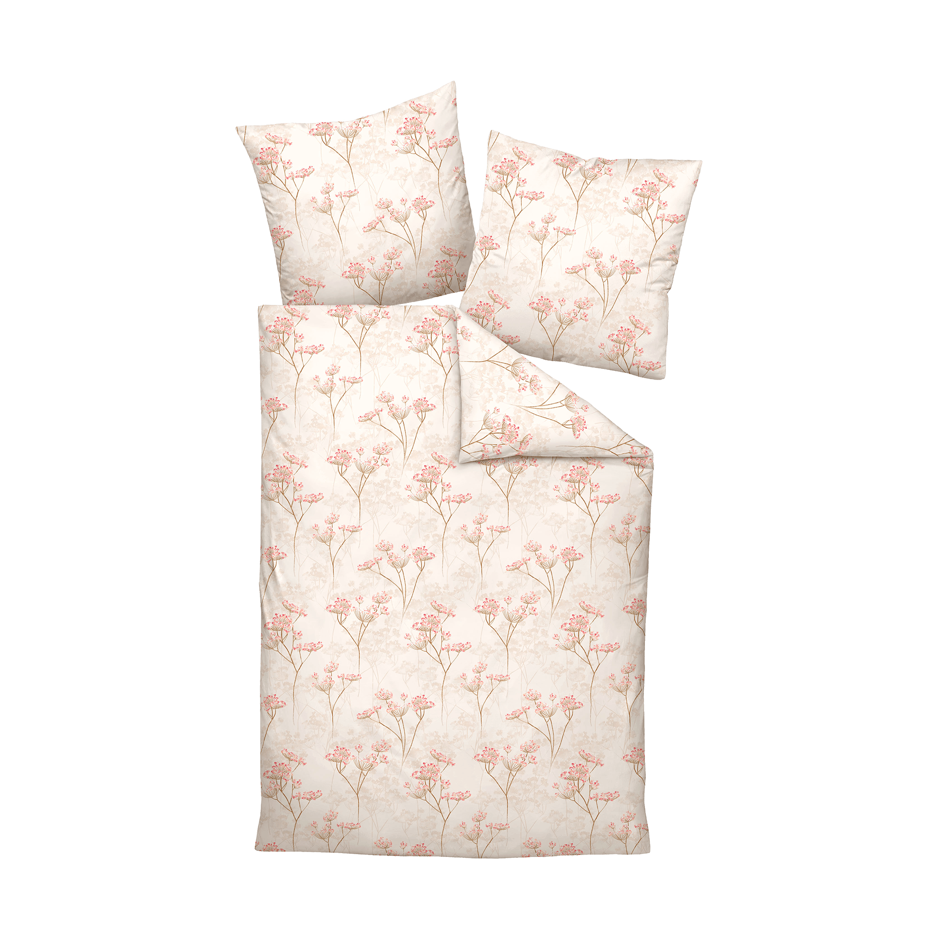 Satin Bettwäsche Milano Sand-Koralle-Pink 135x200cm Satin Bettwäsche Milano Sand-Koralle-Pink 135x200cm