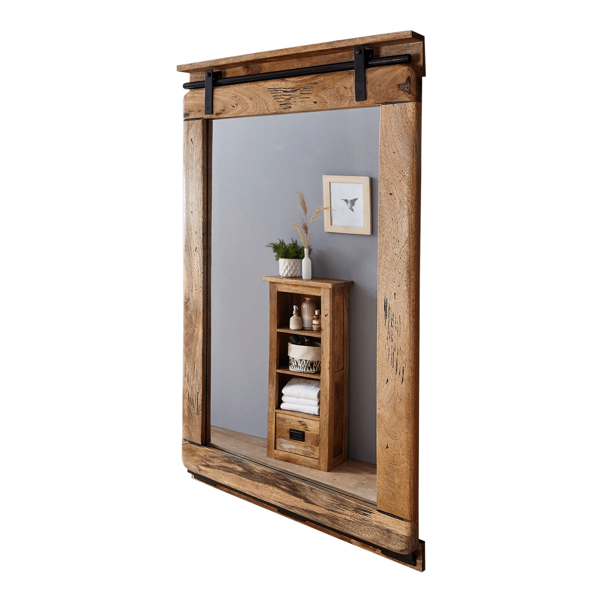 Novofurn Badspiegel LENA-N Holzfarben 65*6*110