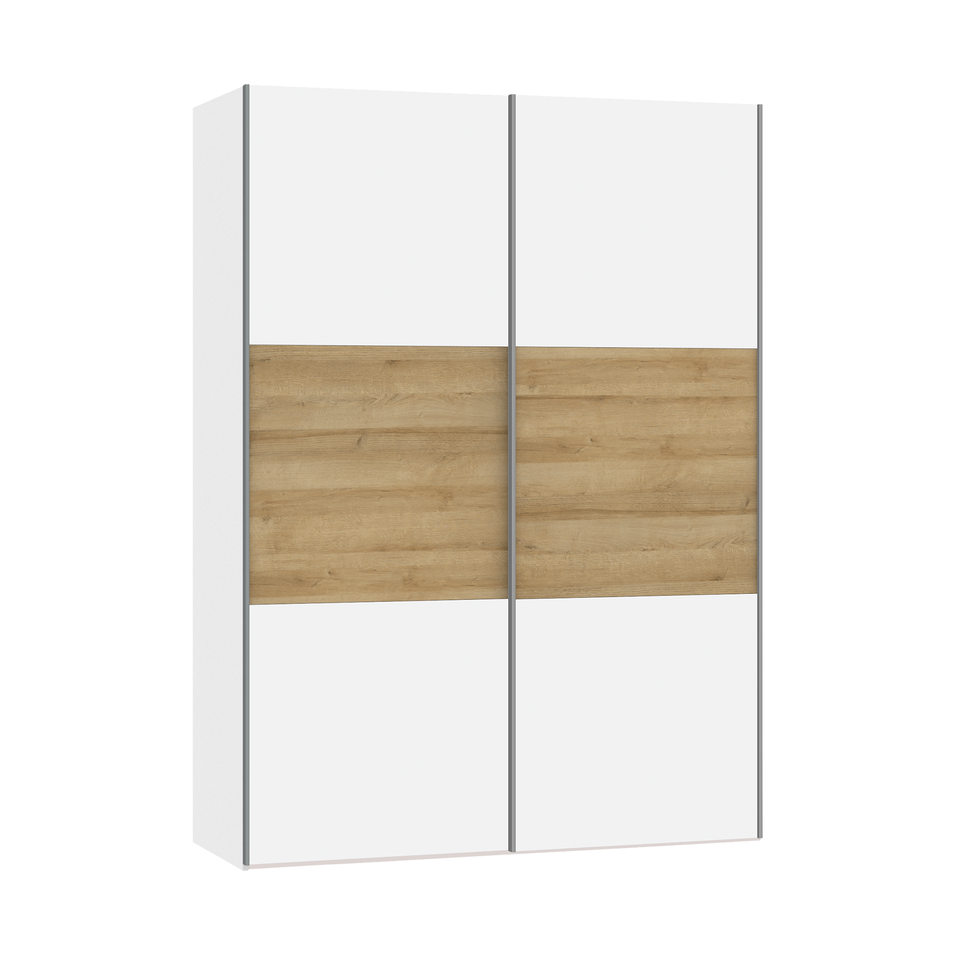 Schwebetürenschrank Lillo Weiß 58.5*152*220