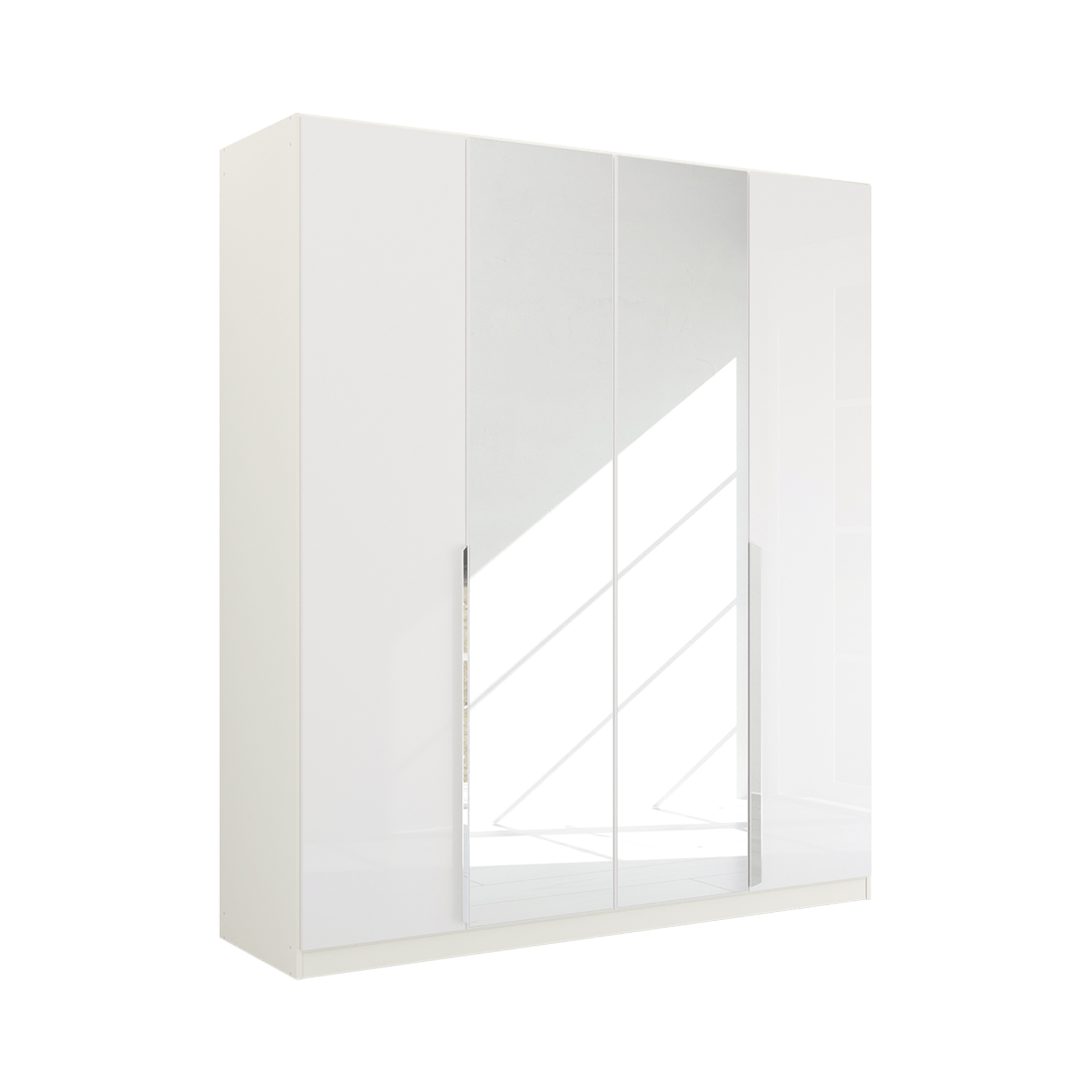 Drehtürenschrank Glam 4-türig Weiß 54*181*210