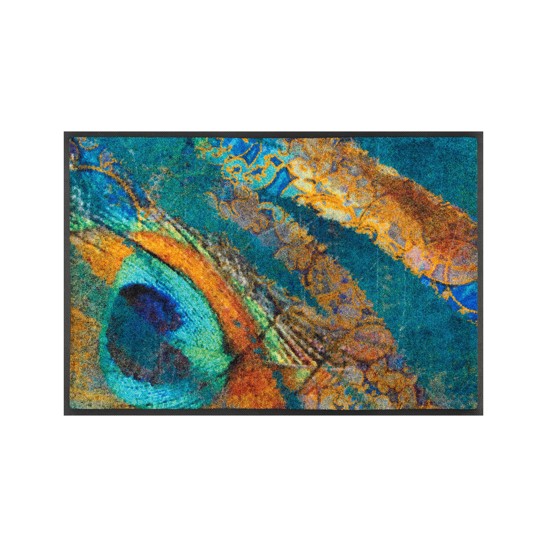 Fußmatte Exotic Pavo 50x75 Blau, Bunt
