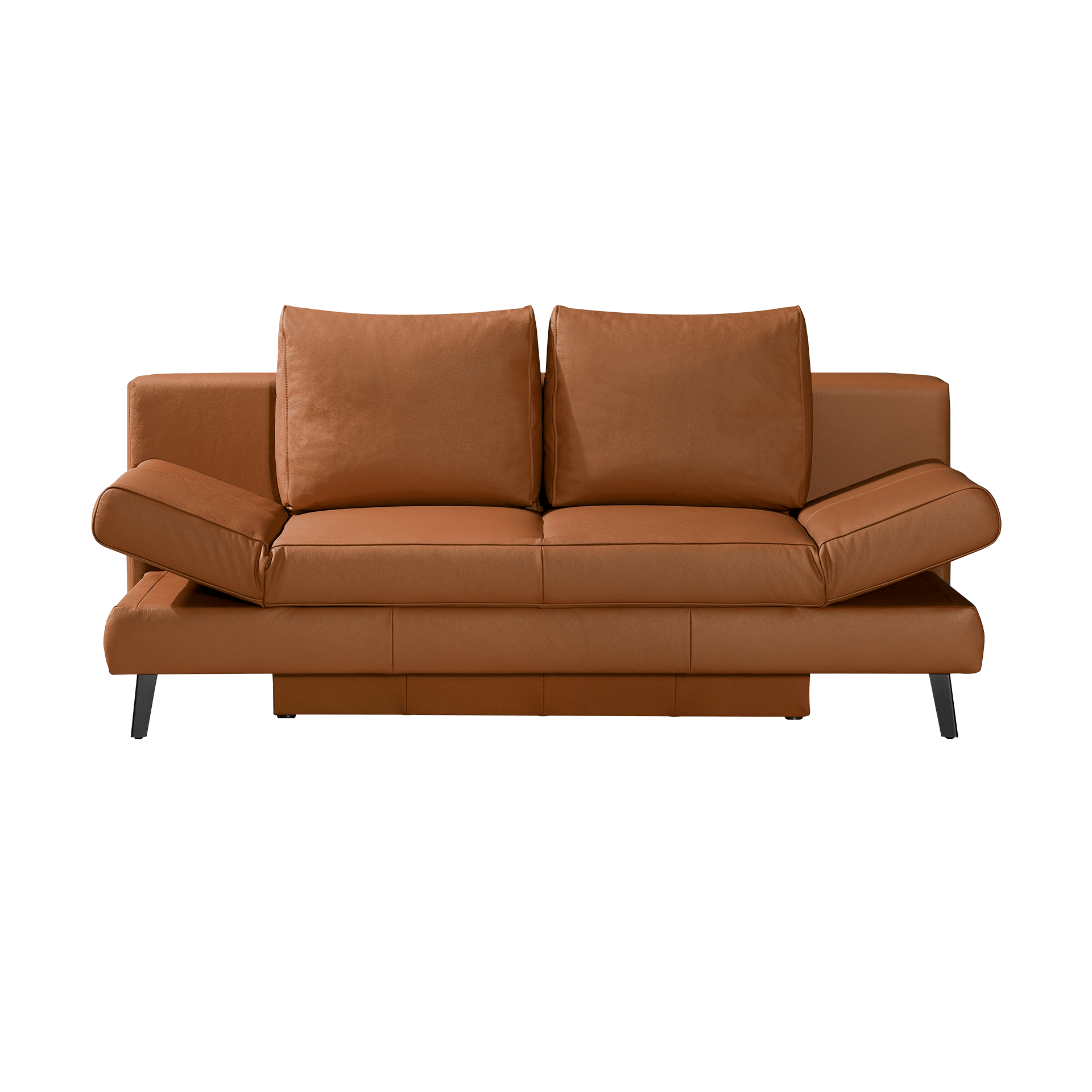 Inovationi Schlafsofa Leandro Bezug Leder Caramel mit Bettkasten und verstellbaren Armlehnen Inovationi Schlafsofa Leandro Bezug Leder Caramel mit Bettkasten und verstellbaren Armlehnen