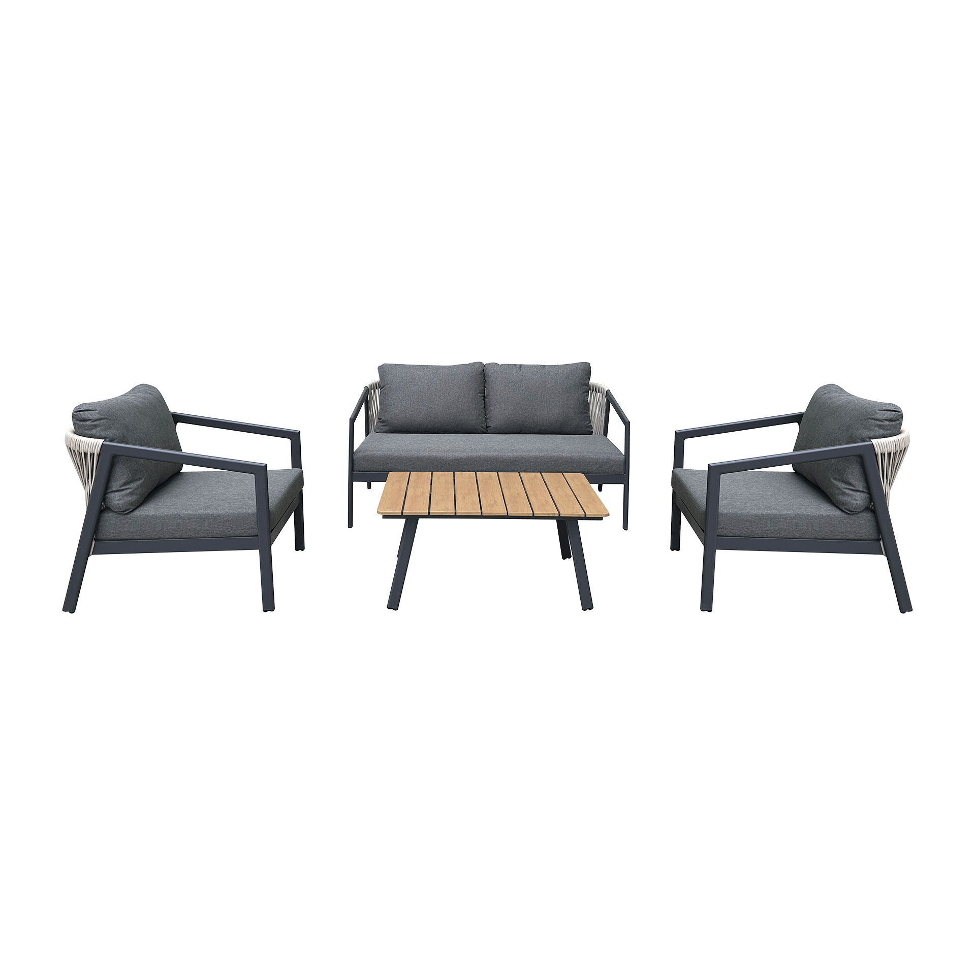 Hogarden Loungemöbel-Set Lou 4-teilig Anthrazit Hogarden Loungemöbel-Set Lou 4-teilig Anthrazit