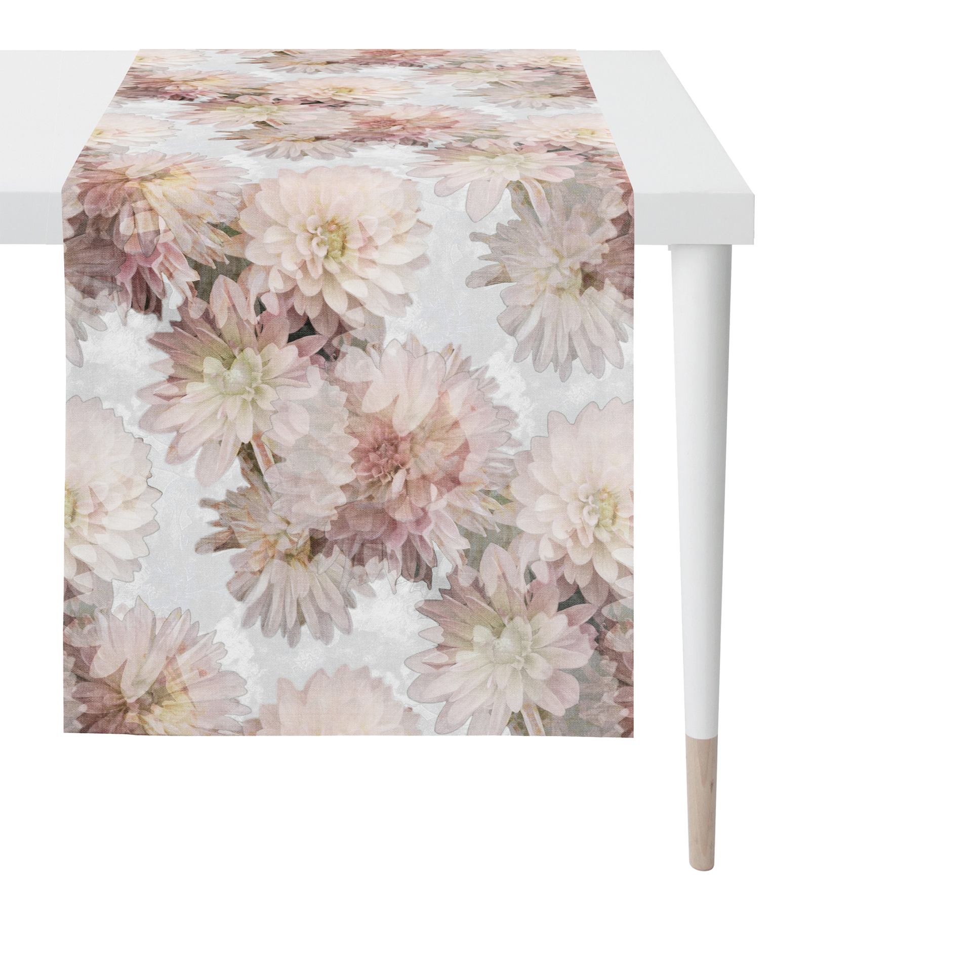 Tischläufer Blumen rot / pink 48x140 Tischläufer Blumen rot / pink 48x140