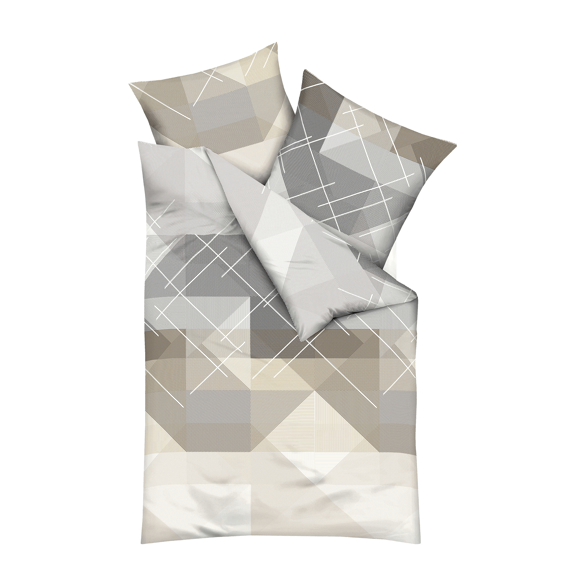 Satin Bettwäsche Linear Cappuccino 135x200cm Satin Bettwäsche Linear Cappuccino 135x200cm