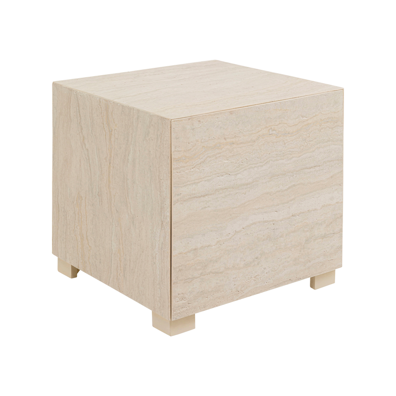 Kare Beistelltisch Travertino Beige