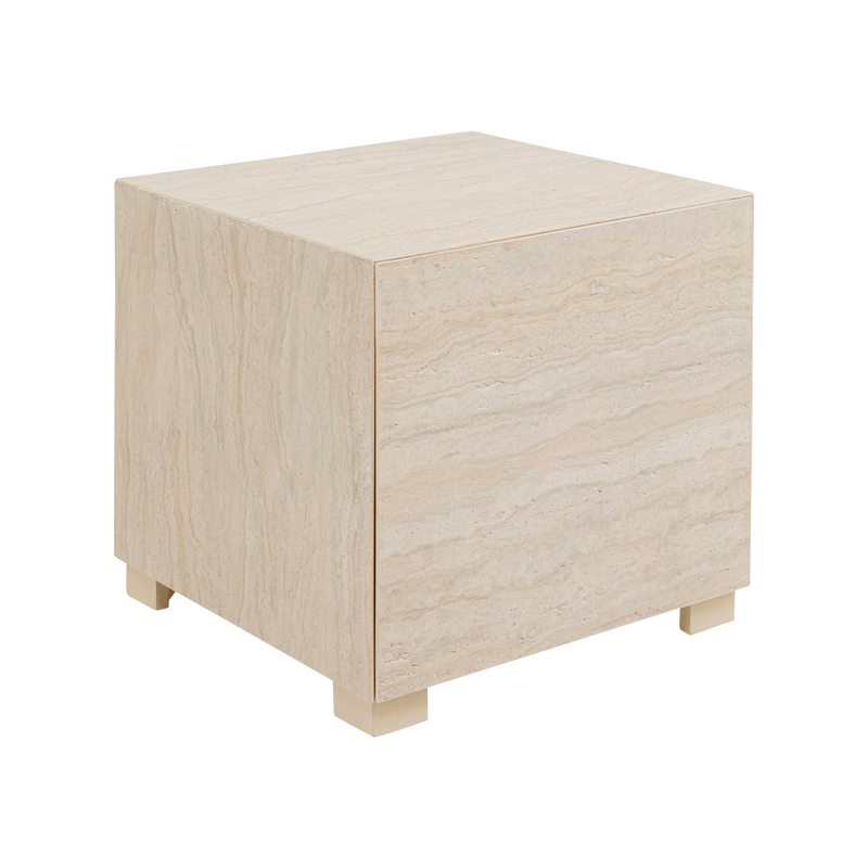 Kare Beistelltisch Travertino Beige