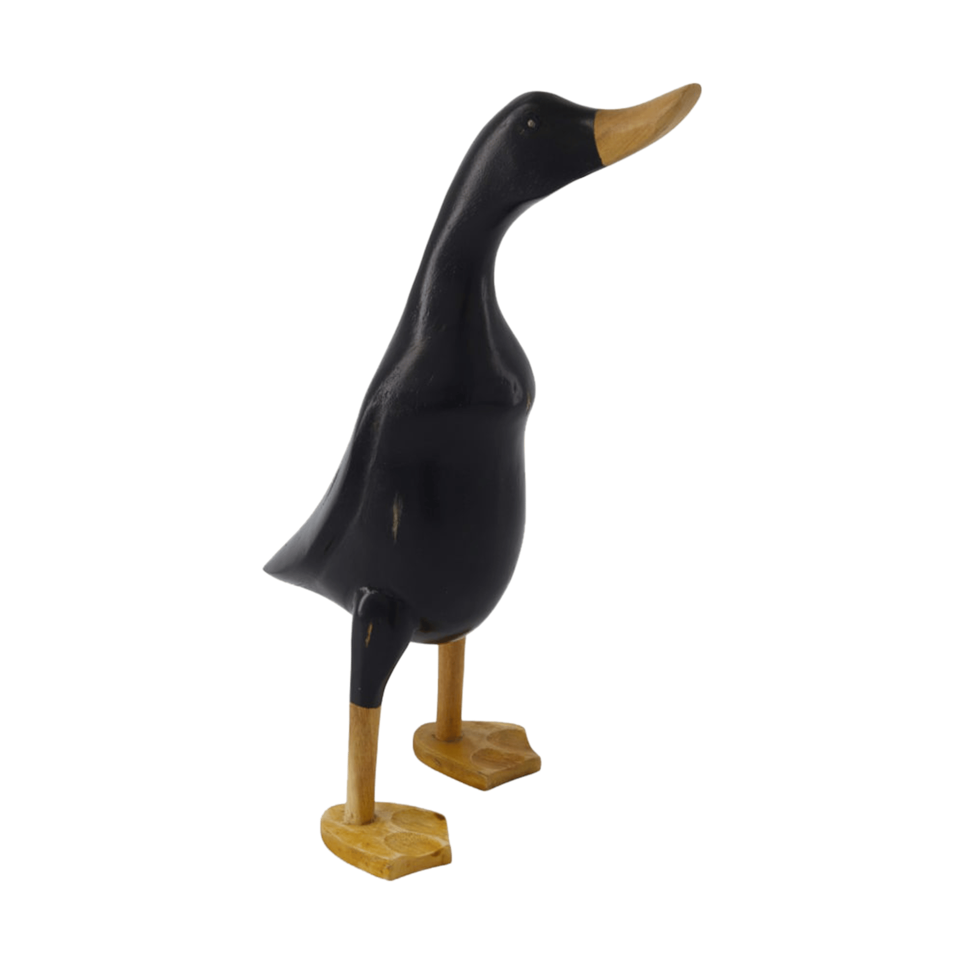 Dekofigur Ente Schwarz-Natur