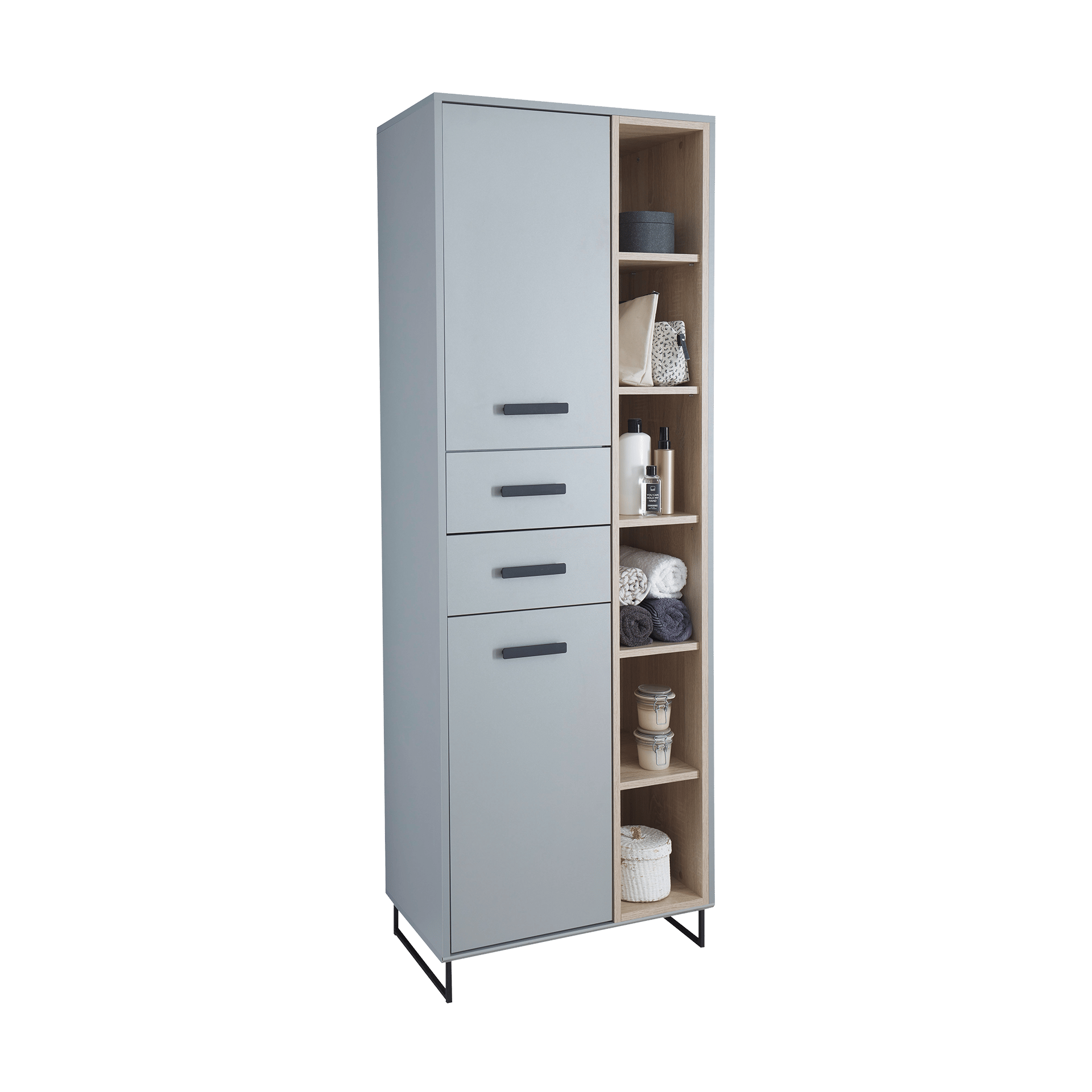 Badschrank TUCKER Grau 38*65*185